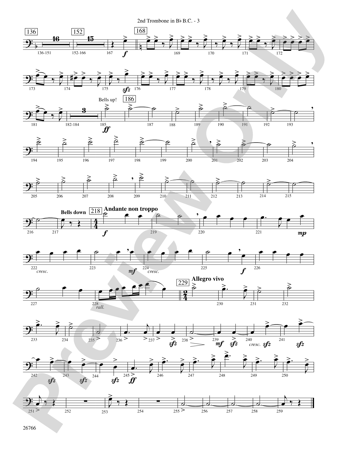 A Christmas Festival: (wp) 2nd B-flat Trombone B.C.