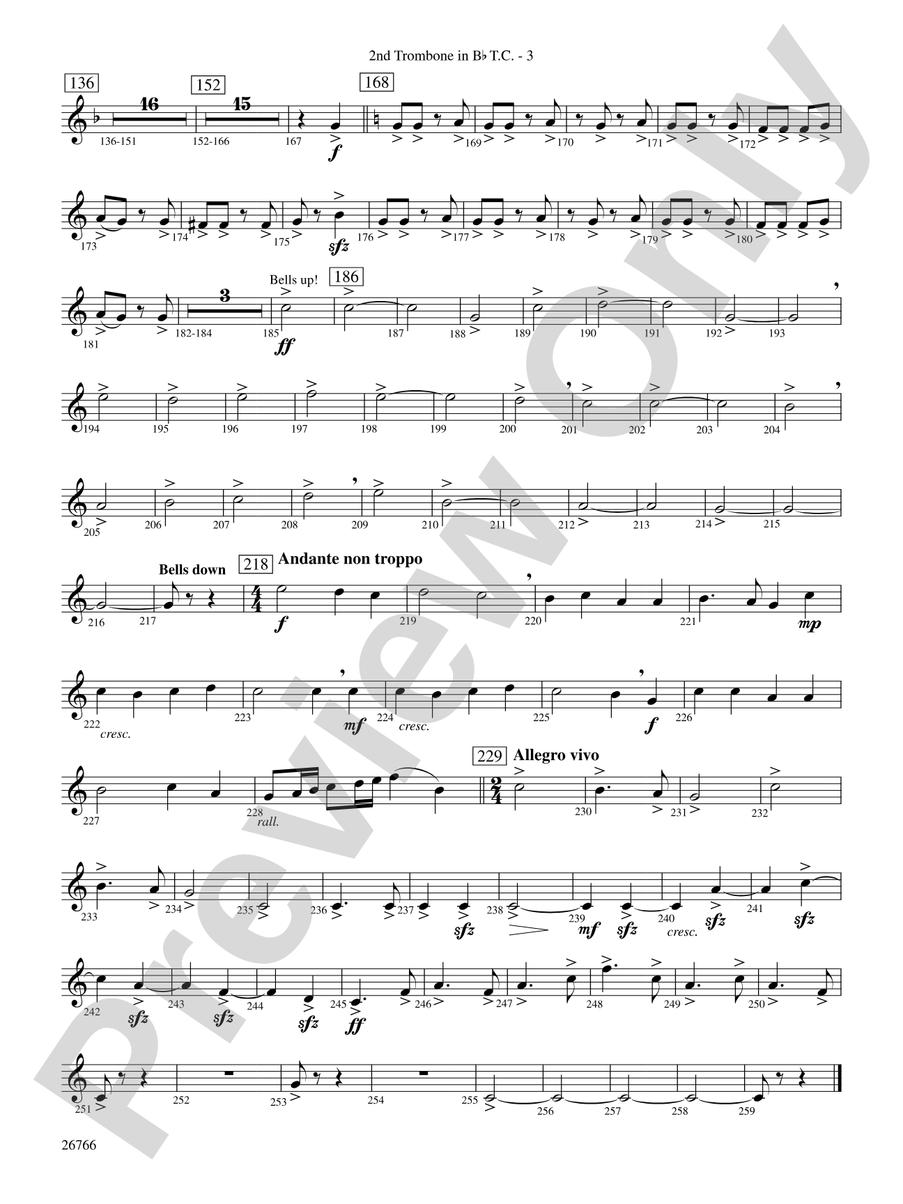 A Christmas Festival: (wp) 2nd B-flat Trombone T.C.