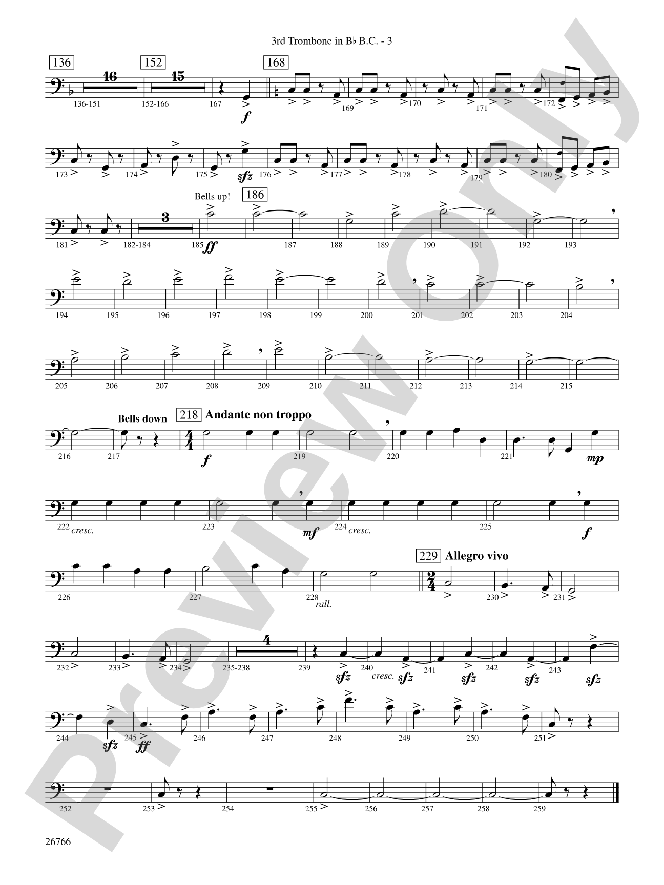 A Christmas Festival: (wp) 3rd B-flat Trombone B.C.