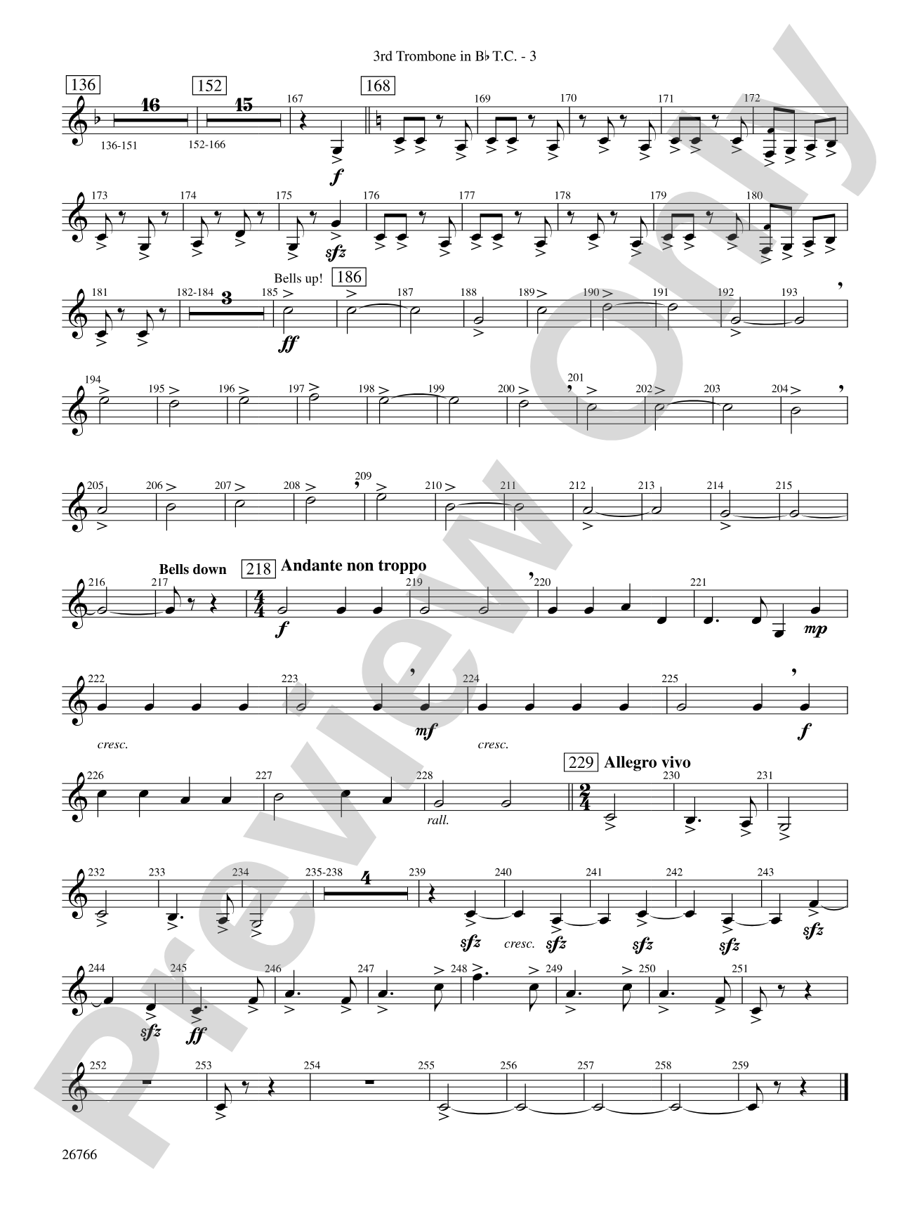 A Christmas Festival: (wp) 3rd B-flat Trombone T.C.
