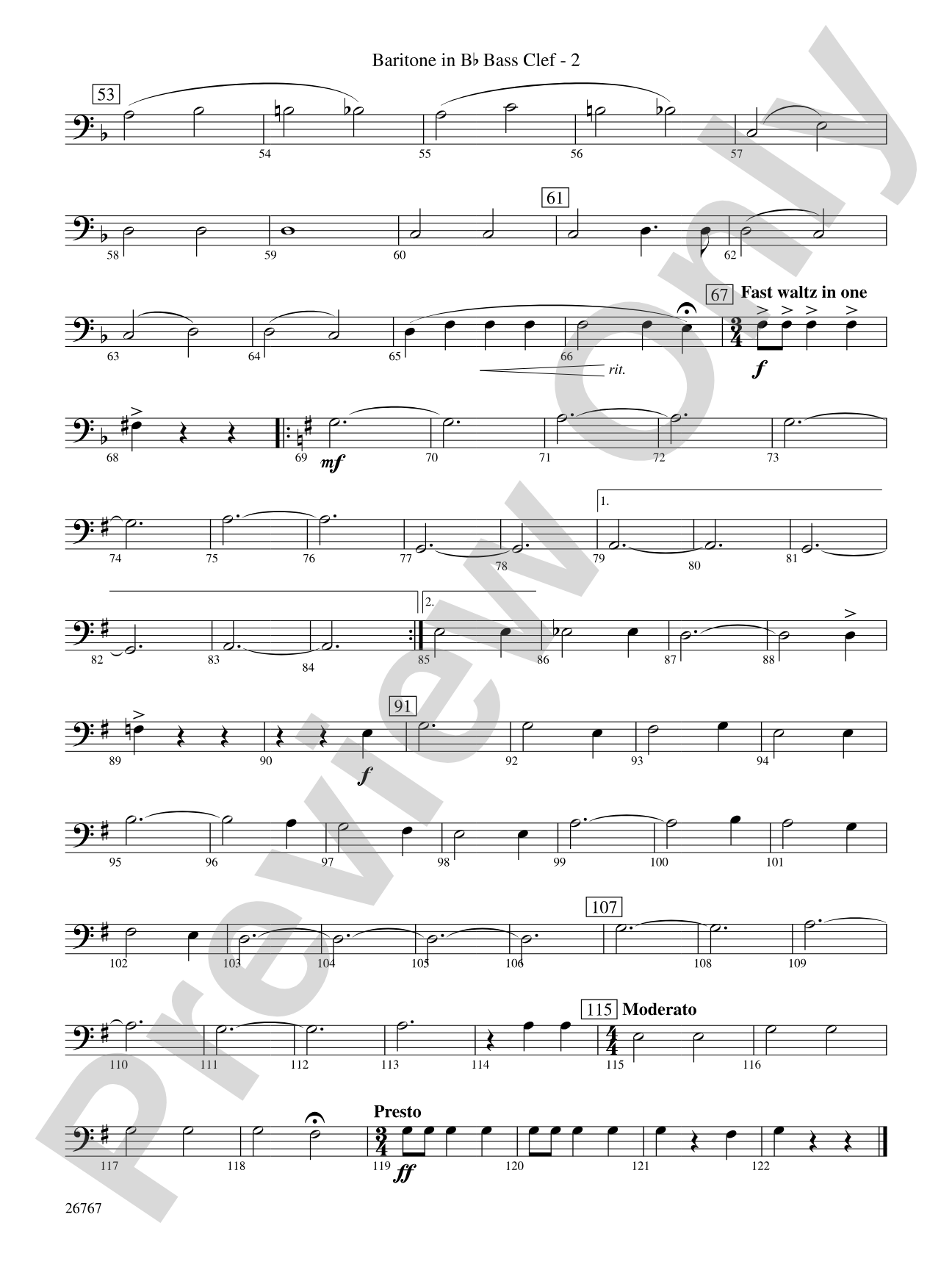 Variations on Ding Dong the Witch Is Dead (fromThe Wizard of Oz): (wp) B-flat Baritone B.C.