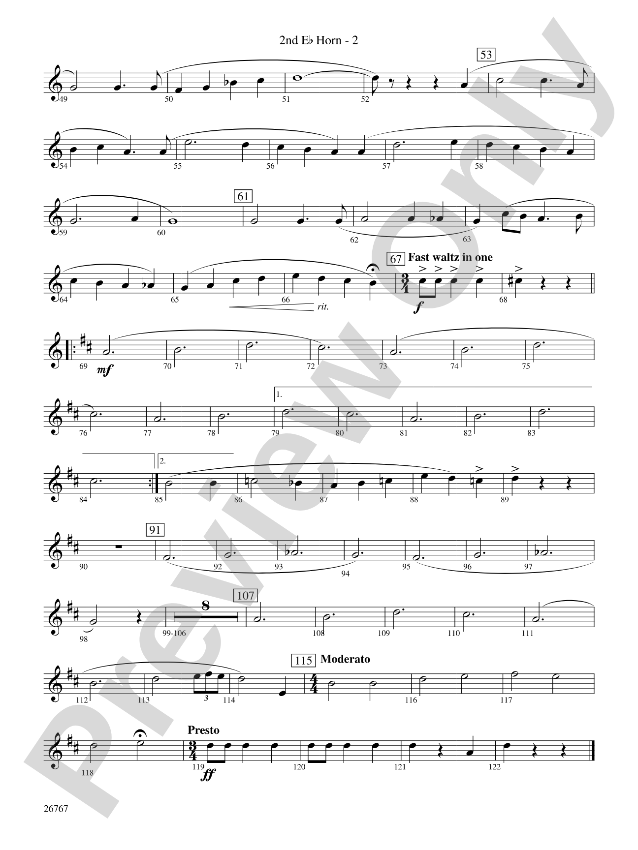 Variations on Ding Dong the Witch Is Dead (fromThe Wizard of Oz): (wp) 2nd Horn in E-flat