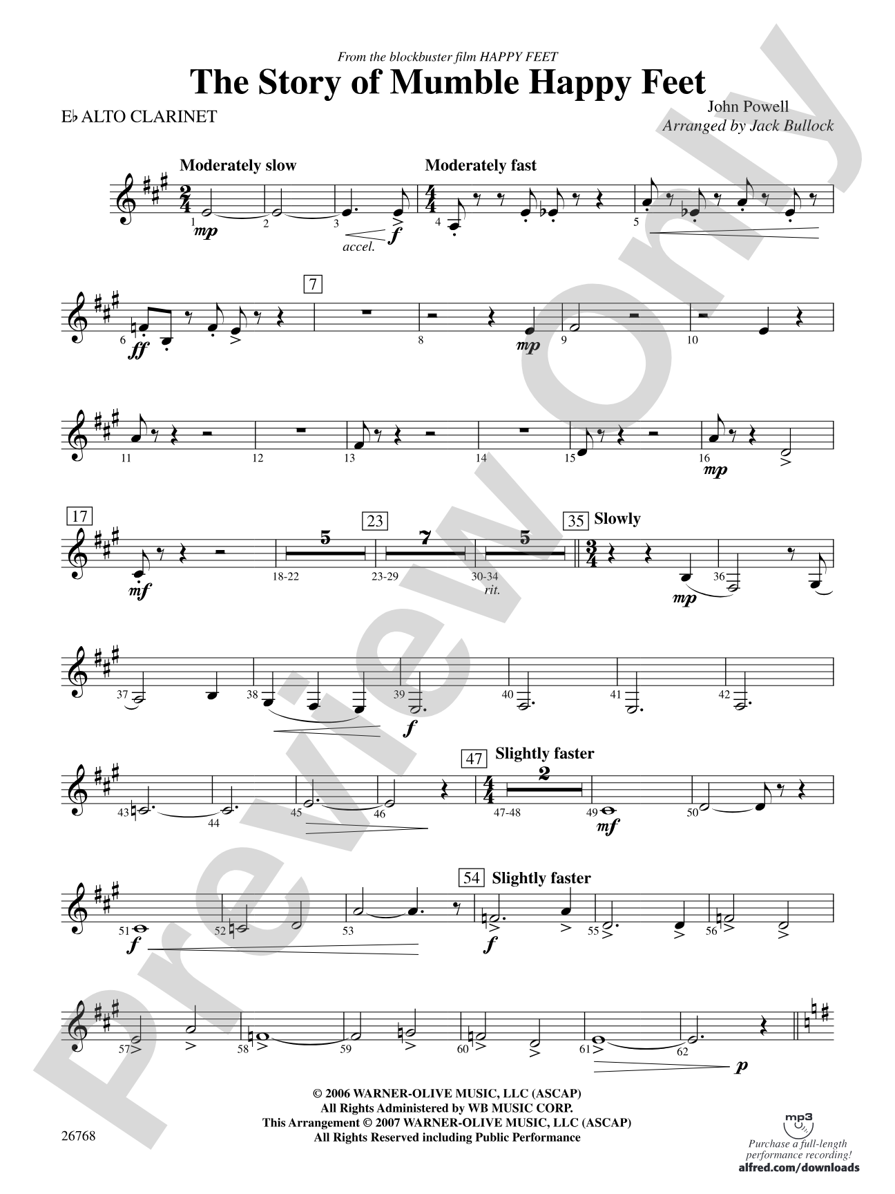 The Story of Mumble Happy Feet: E-flat Alto Clarinet