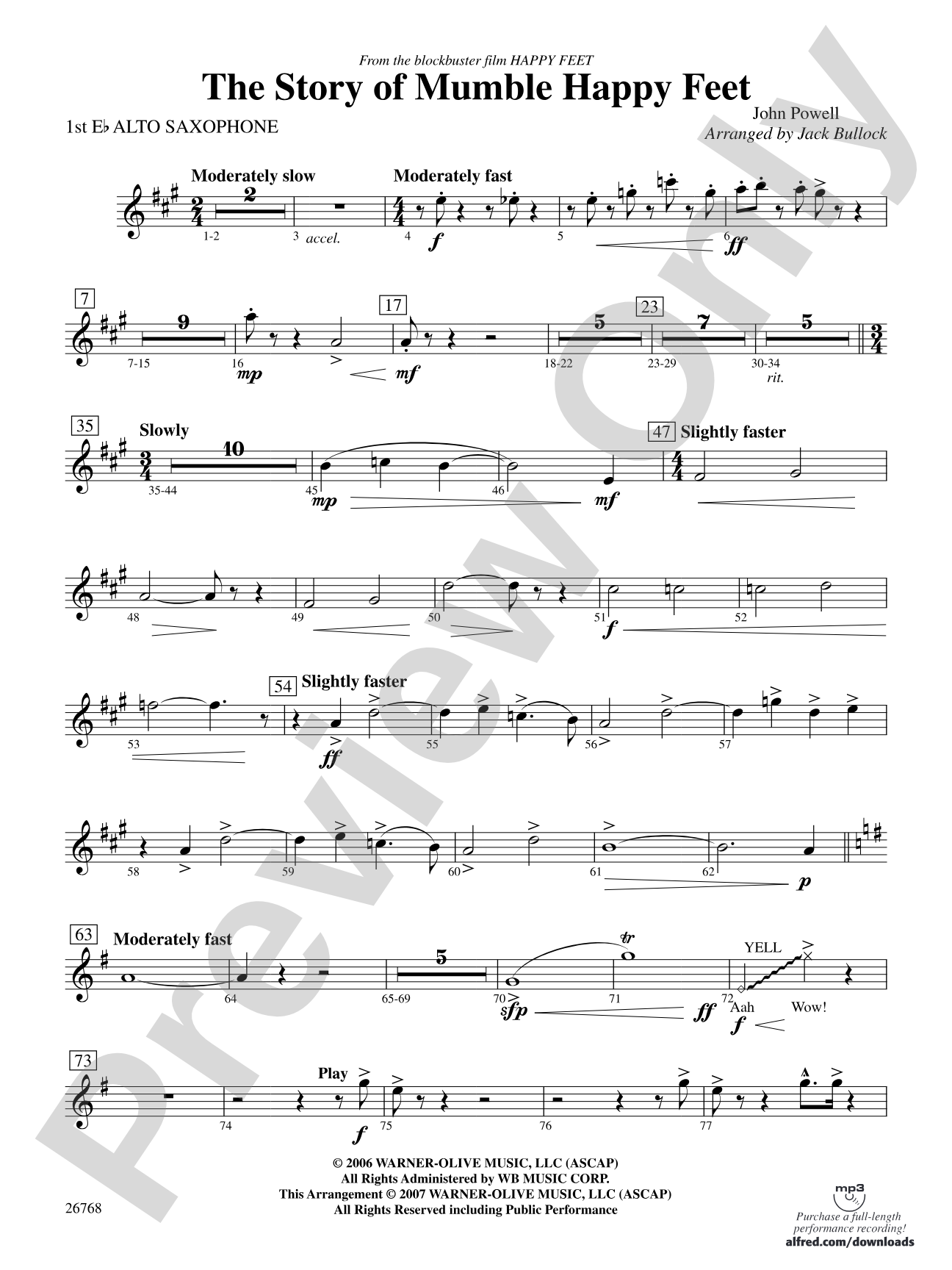 The Story of Mumble Happy Feet: E-flat Alto Saxophone