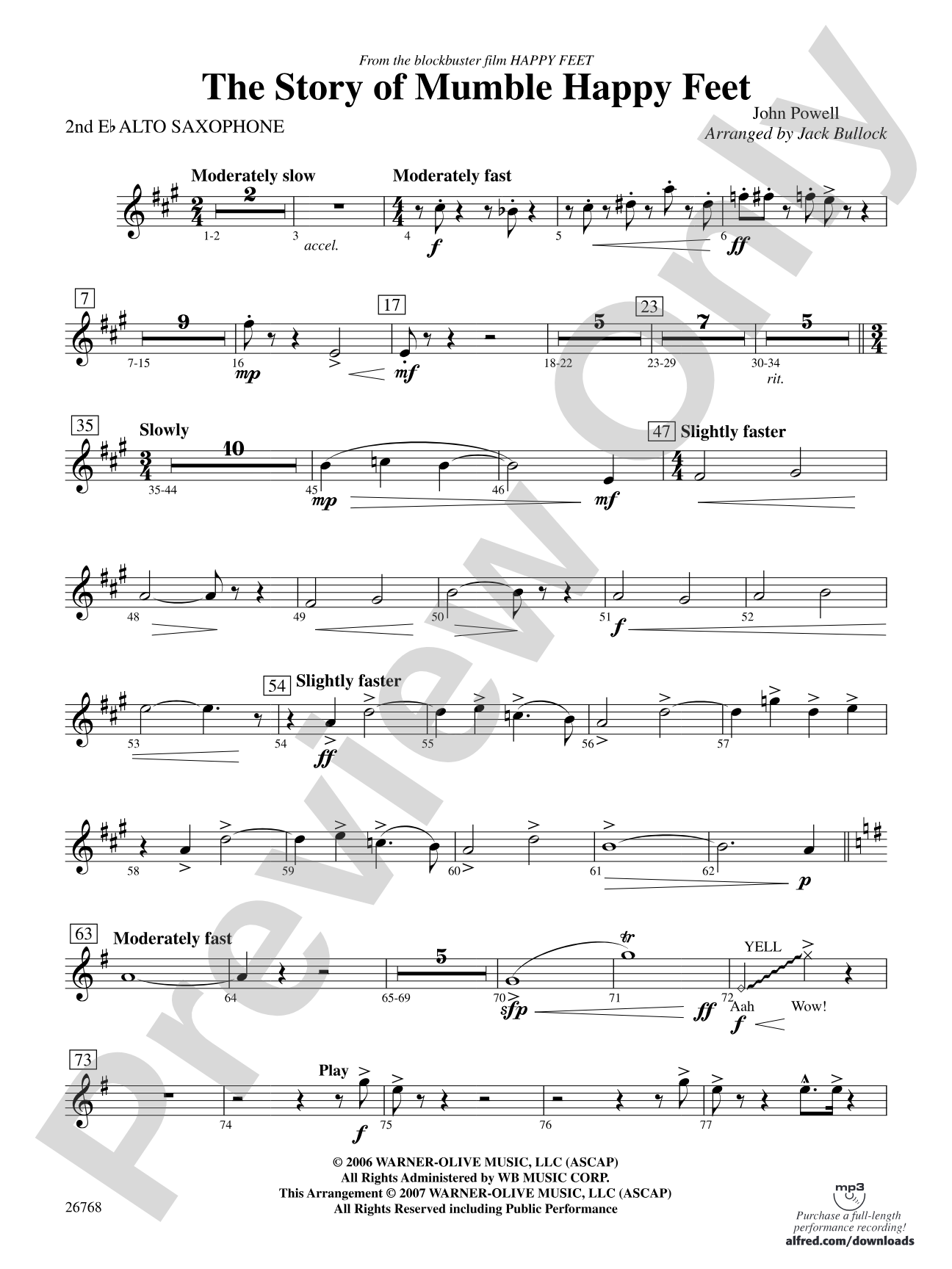 The Story of Mumble Happy Feet: 2nd E-flat Alto Saxophone