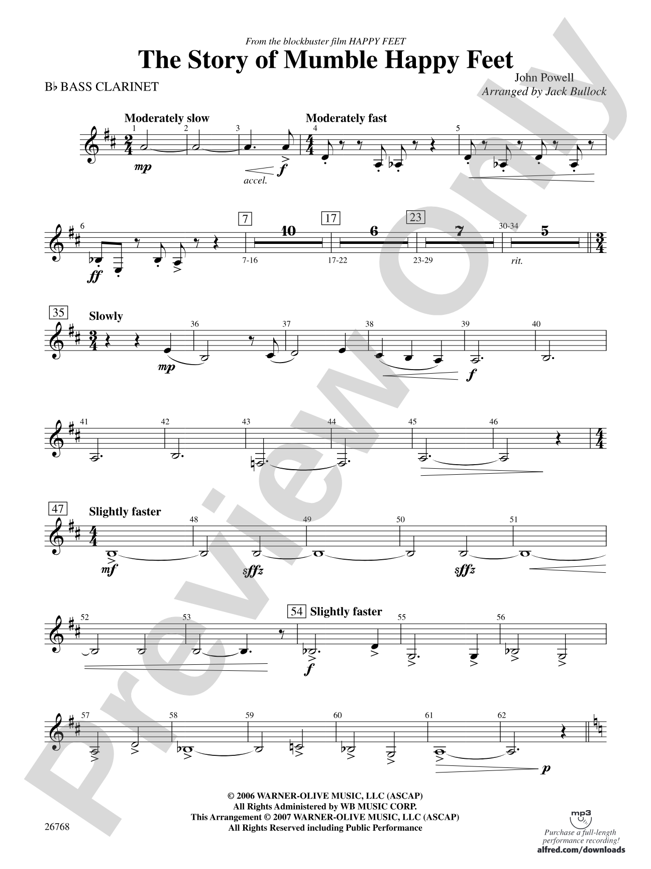 The Story of Mumble Happy Feet: B-flat Bass Clarinet