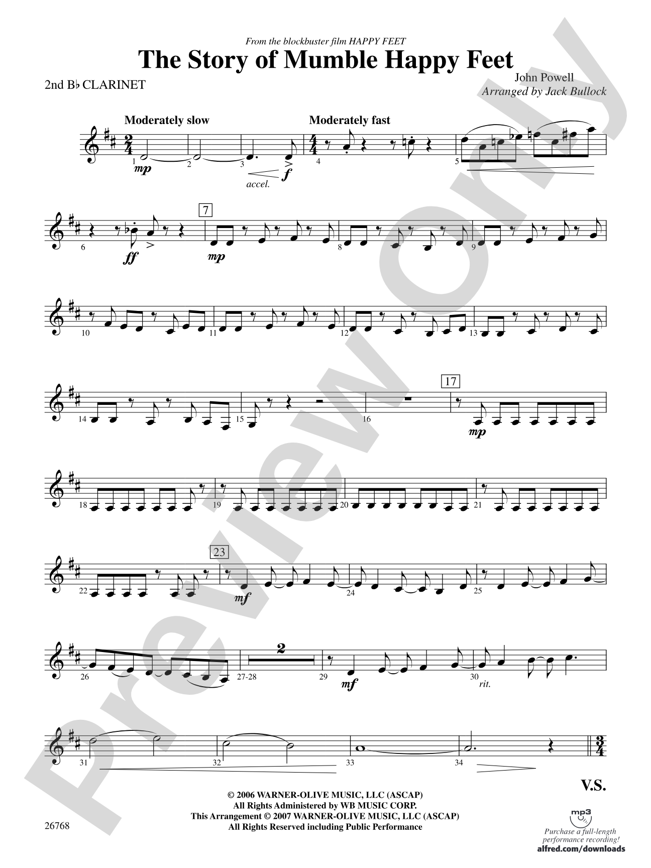 The Story of Mumble Happy Feet: 2nd B-flat Clarinet