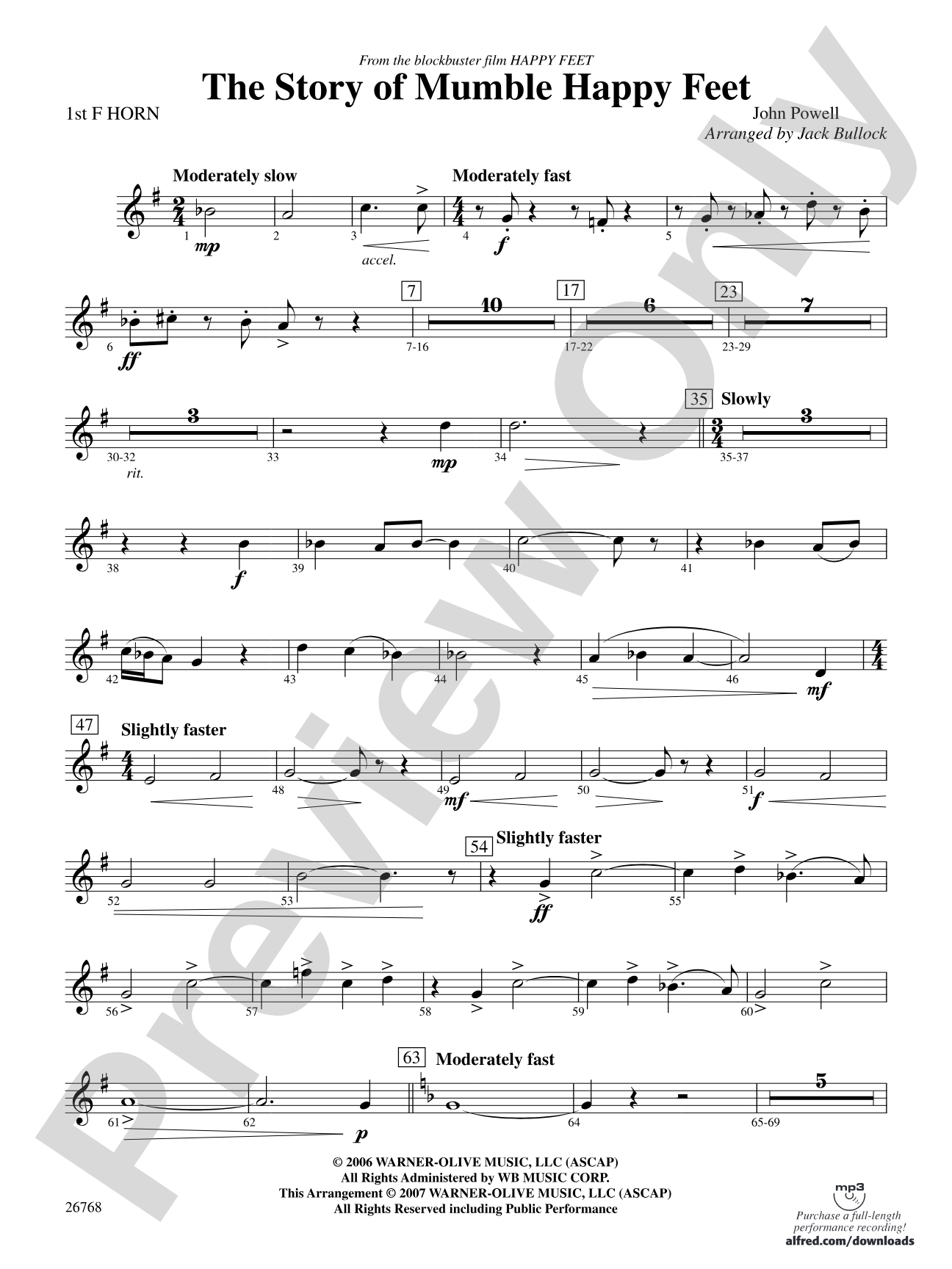 The Story of Mumble Happy Feet: 1st F Horn