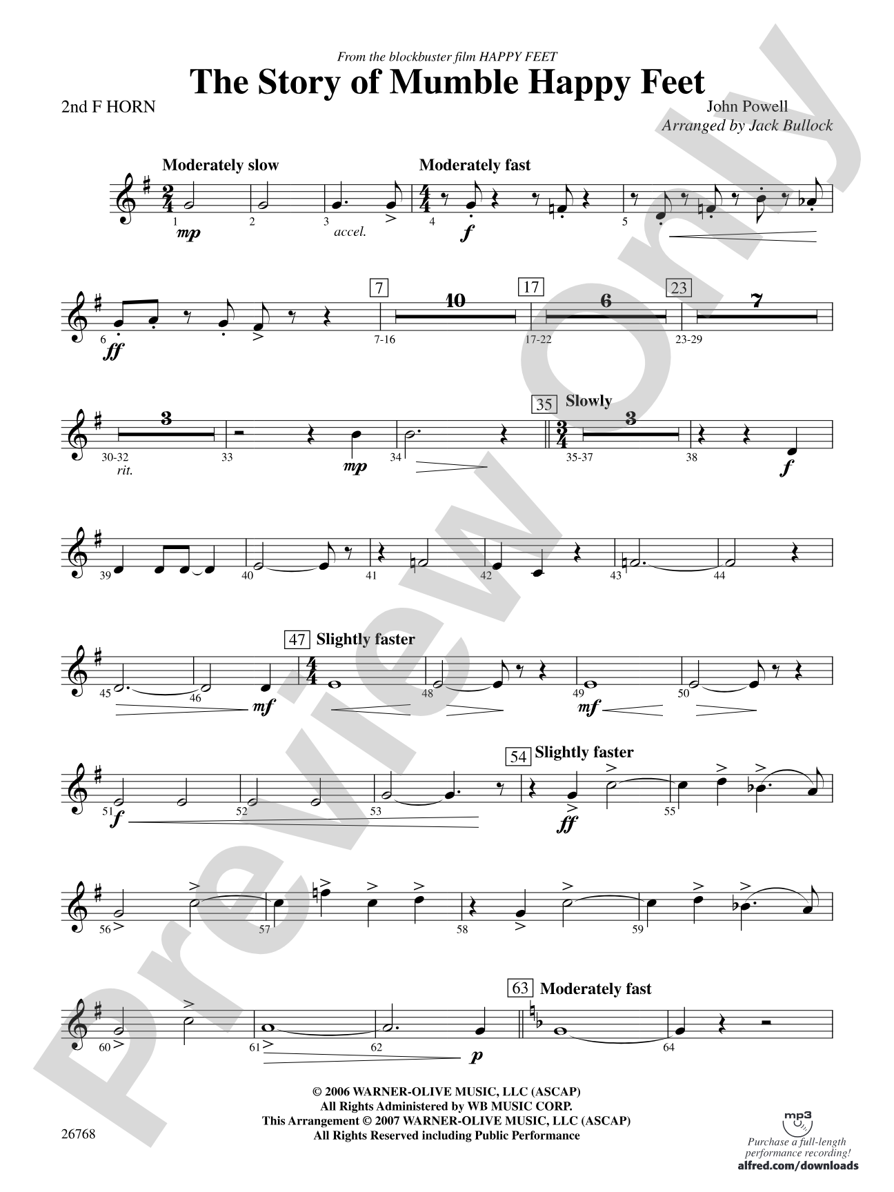 The Story of Mumble Happy Feet: 2nd F Horn