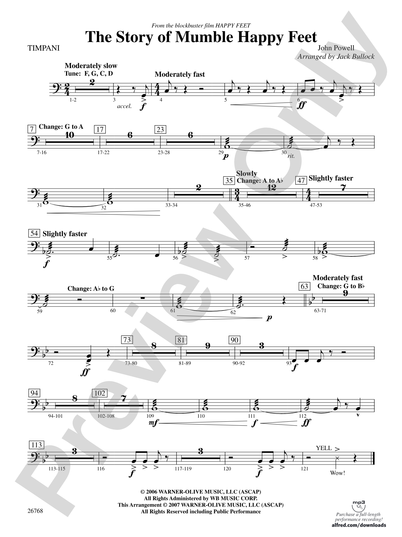 The Story of Mumble Happy Feet: Timpani