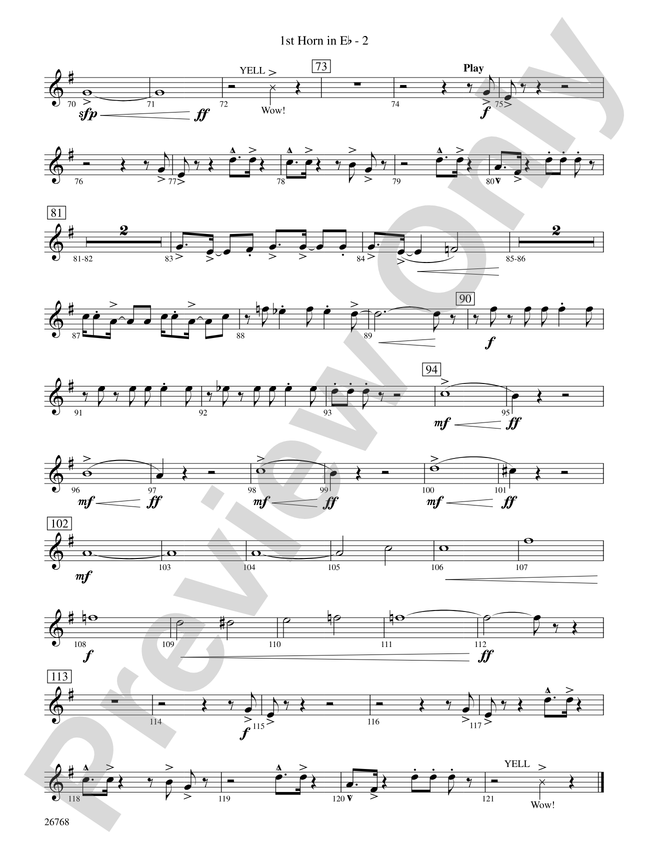 The Story of Mumble Happy Feet: (wp) 1st Horn in E-flat