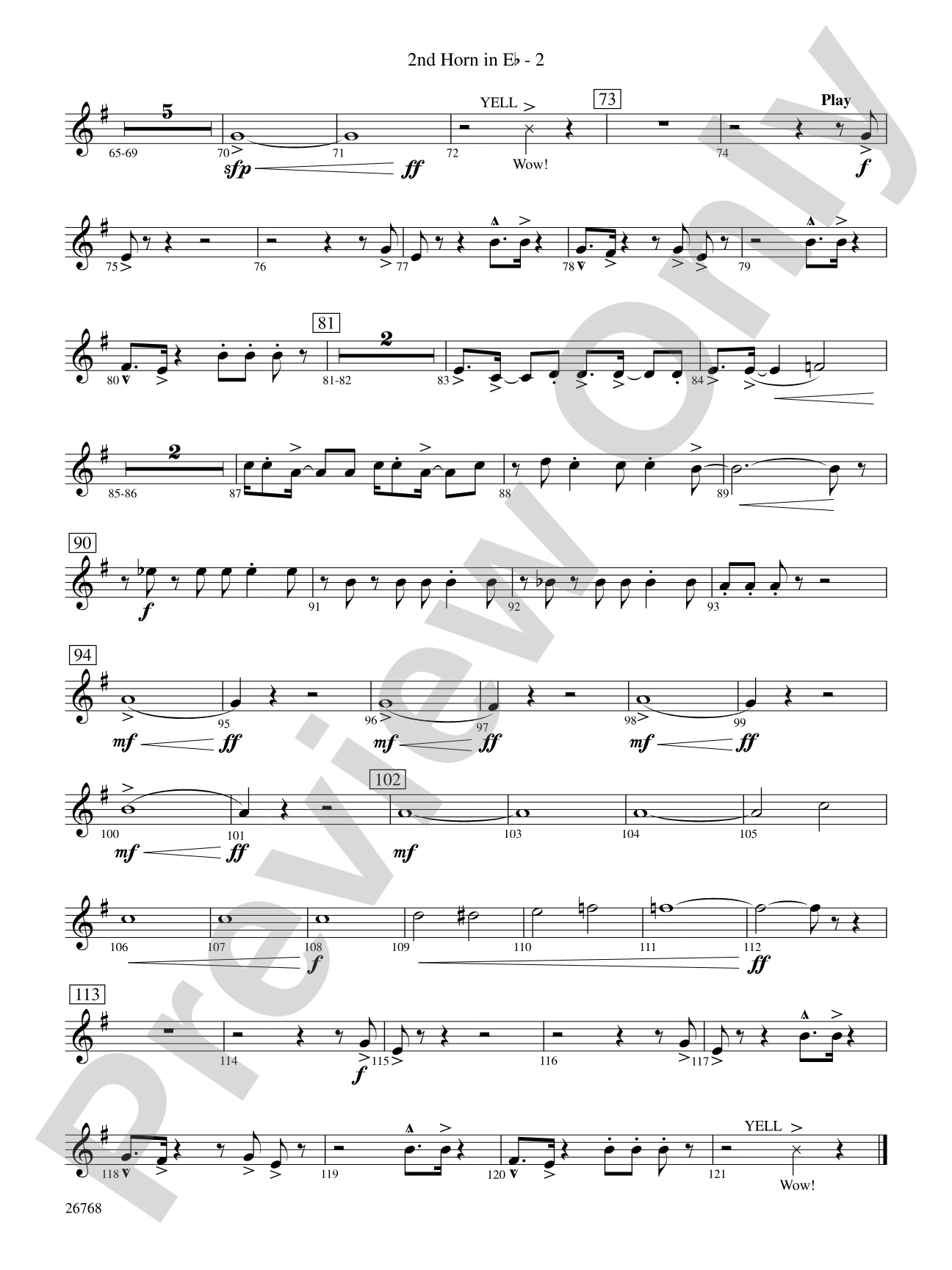 The Story of Mumble Happy Feet: (wp) 2nd Horn in E-flat