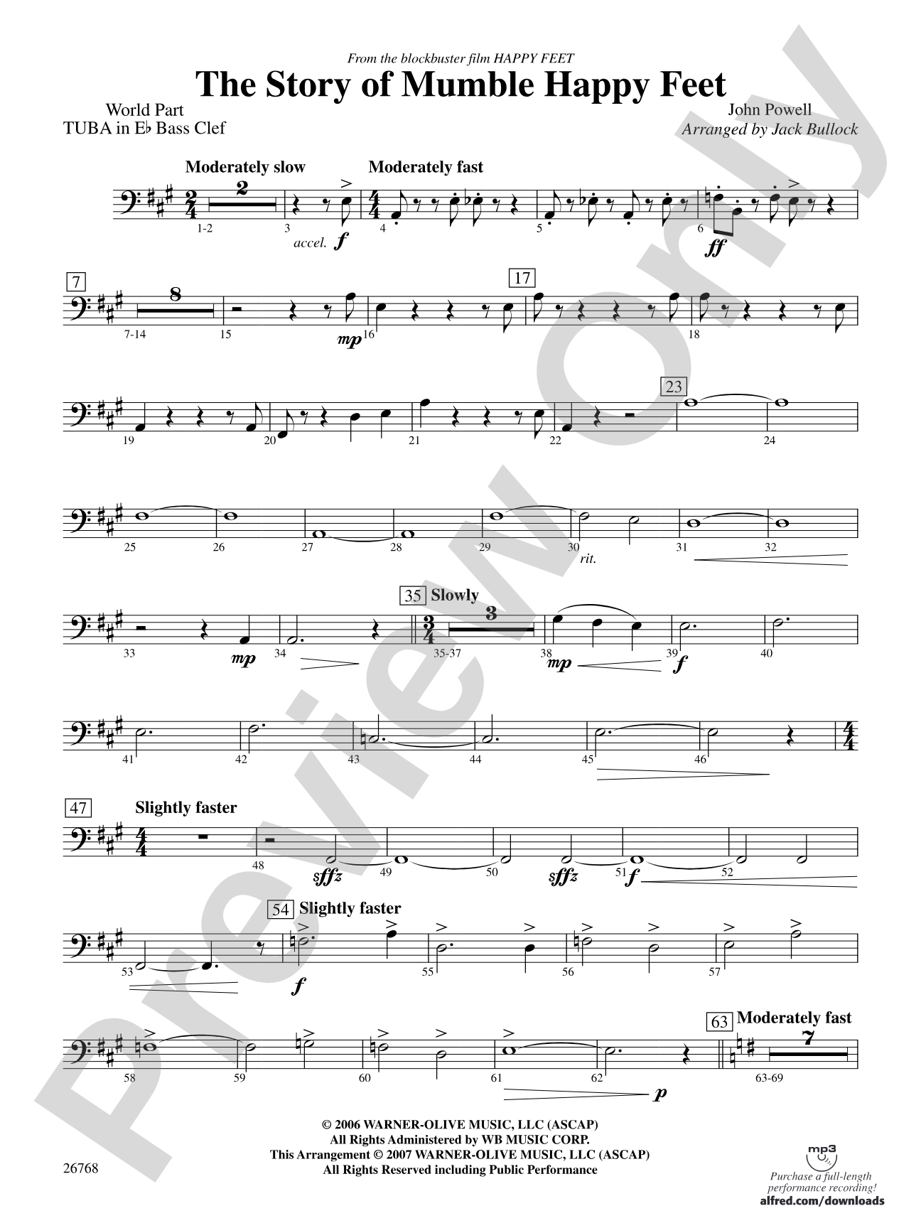 The Story of Mumble Happy Feet: (wp) E-flat Tuba B.C.