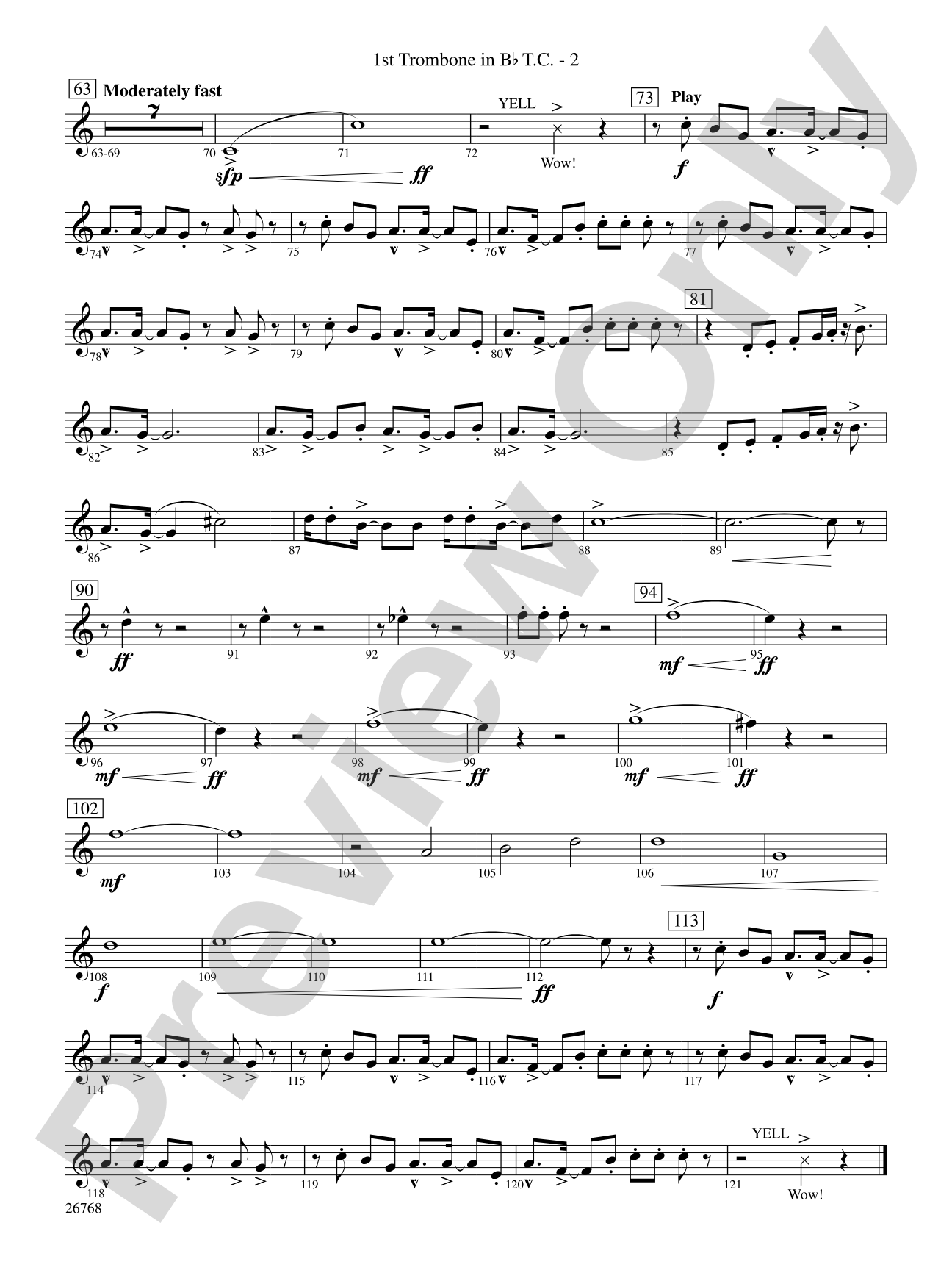 The Story of Mumble Happy Feet: (wp) 1st B-flat Trombone T.C.
