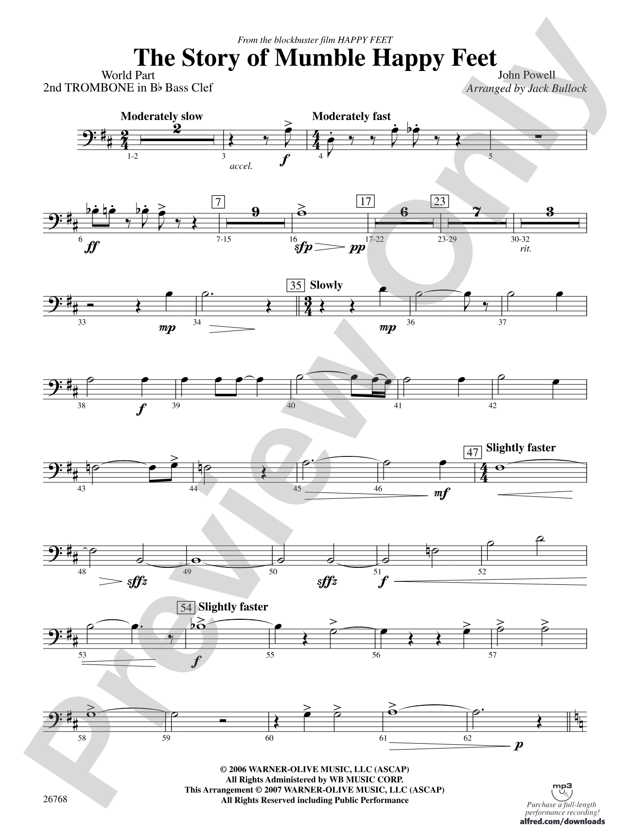 The Story of Mumble Happy Feet: (wp) 2nd B-flat Trombone B.C.