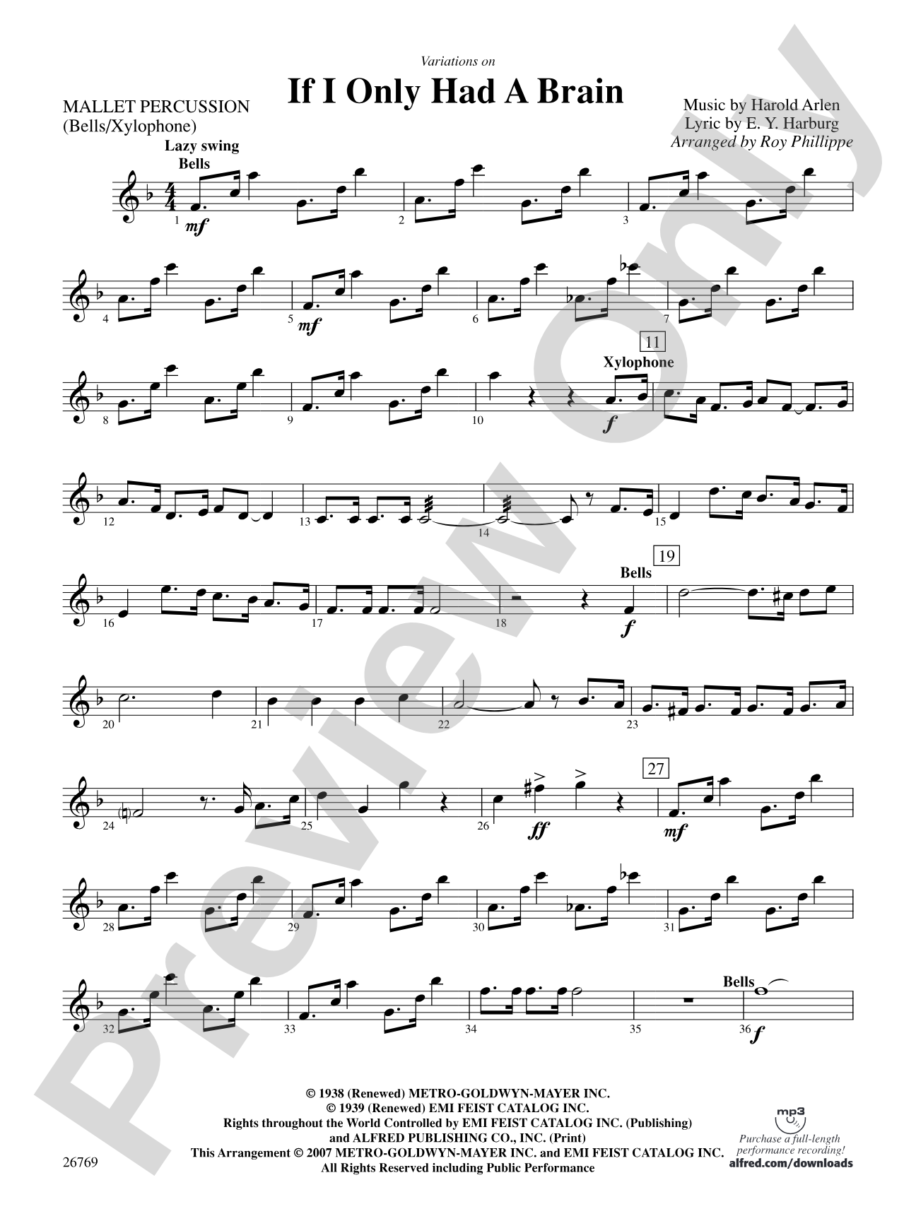 Variations on If I Only Had a Brain (from The Wizard of Oz): Mallets