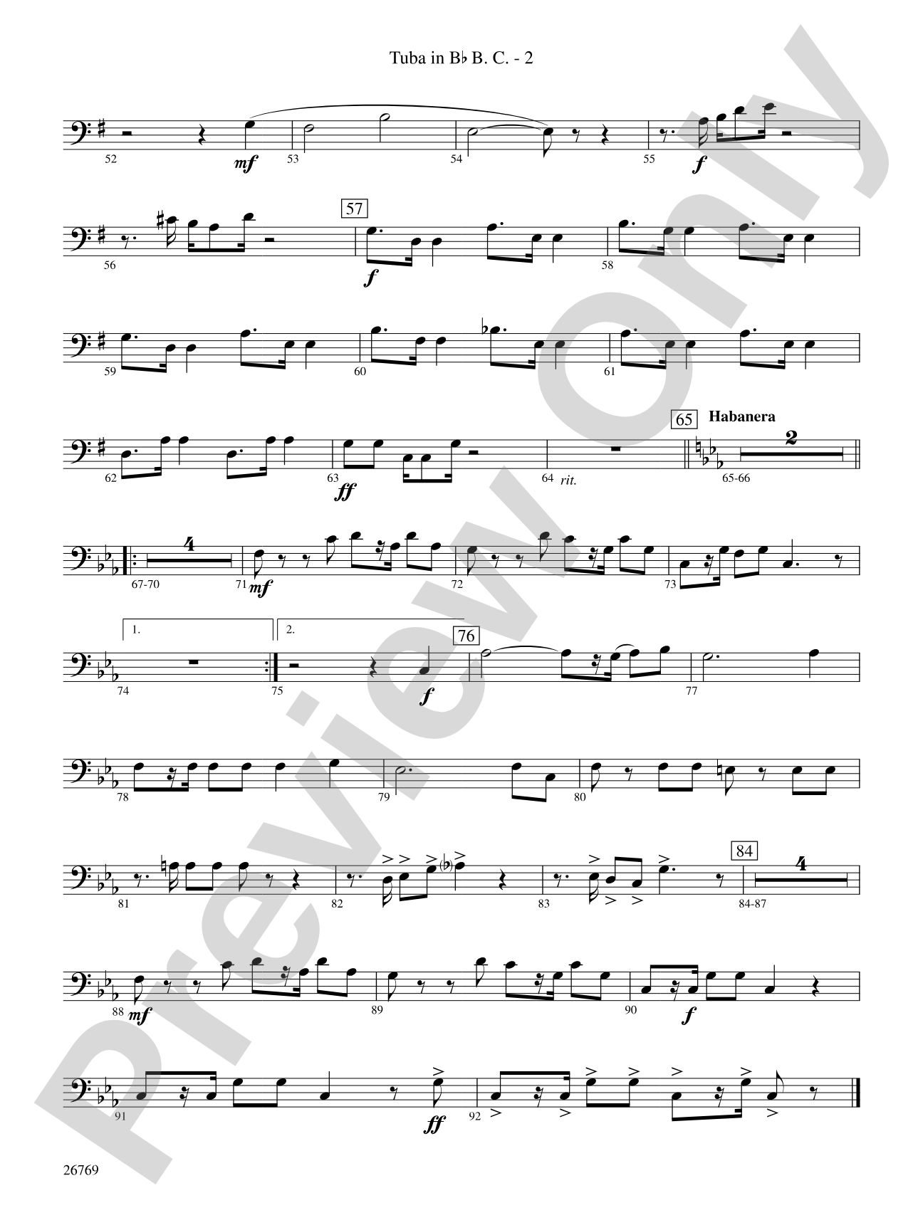 Variations on If I Only Had a Brain (from The Wizard of Oz): (wp) B-flat Tuba B.C.