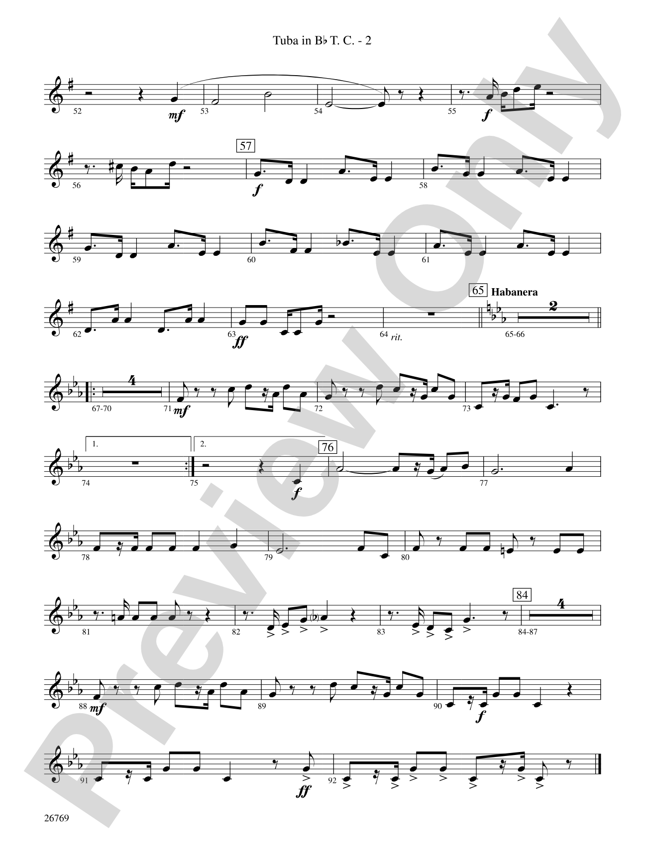 Variations on If I Only Had a Brain (from The Wizard of Oz): (wp) B-flat Tuba T.C.