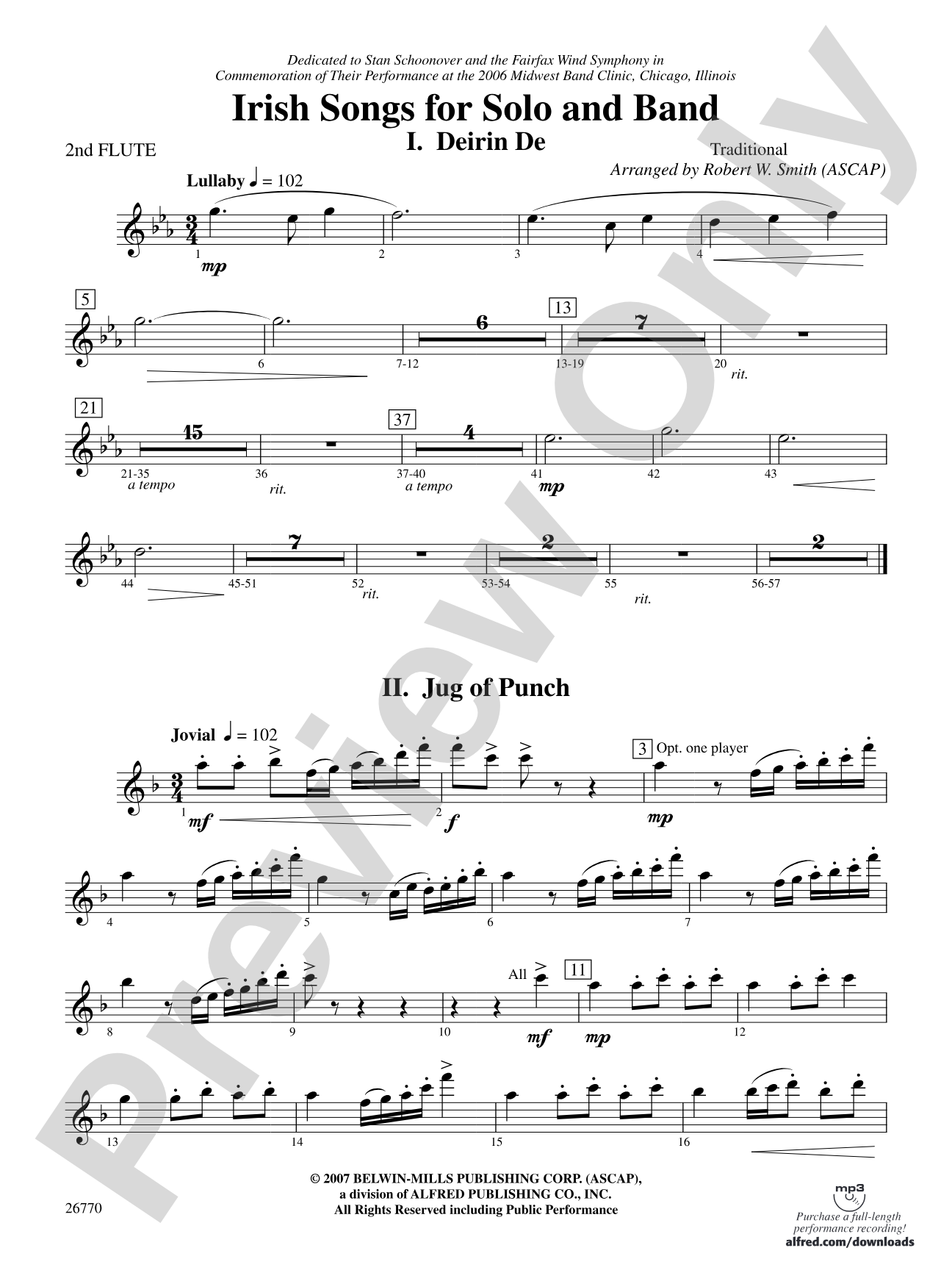 Irish Songs: 2nd Flute