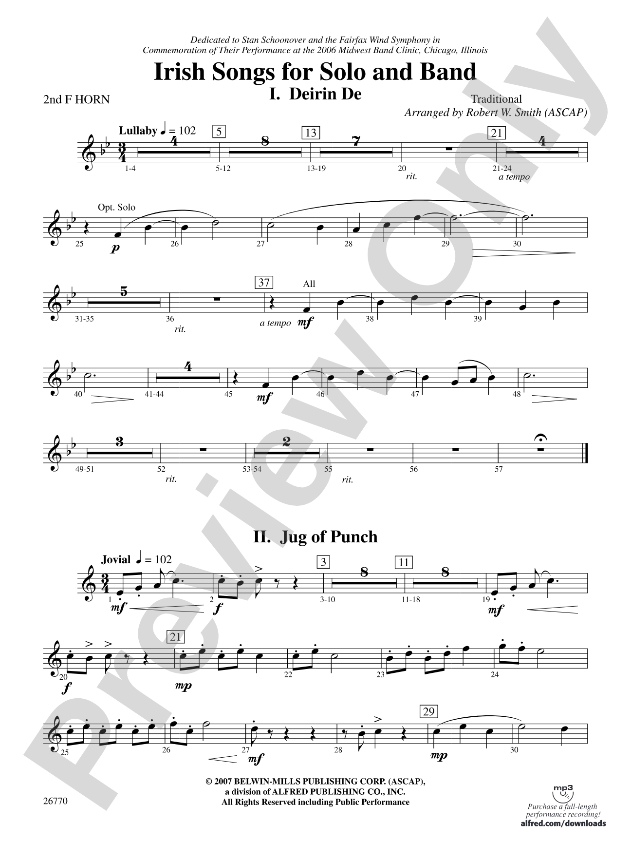 Irish Songs: 2nd F Horn