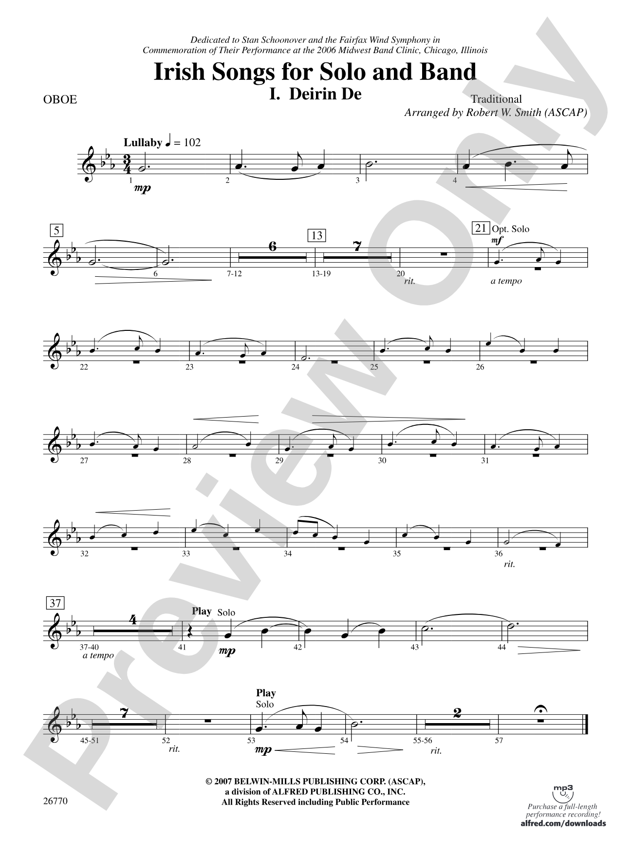Irish Songs: Oboe