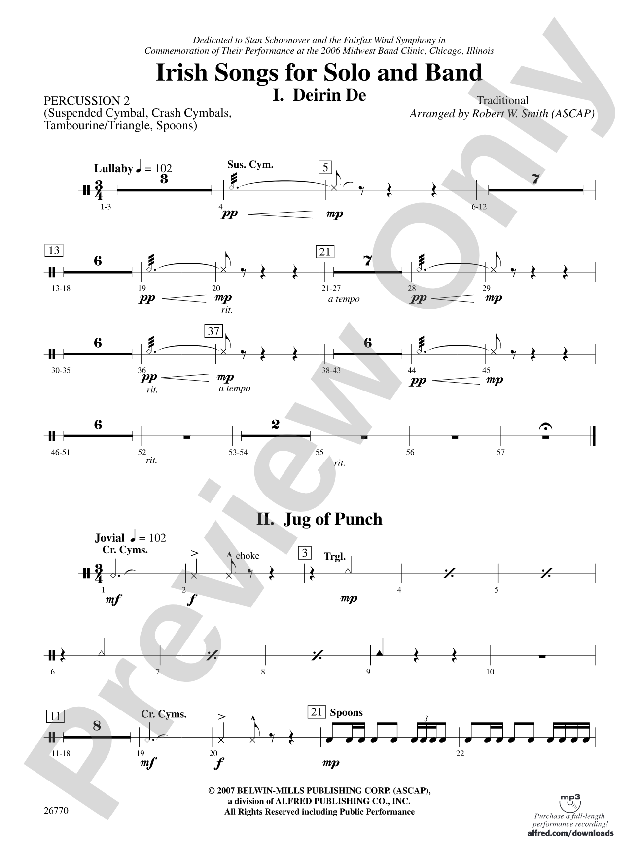 Irish Songs: 2nd Percussion
