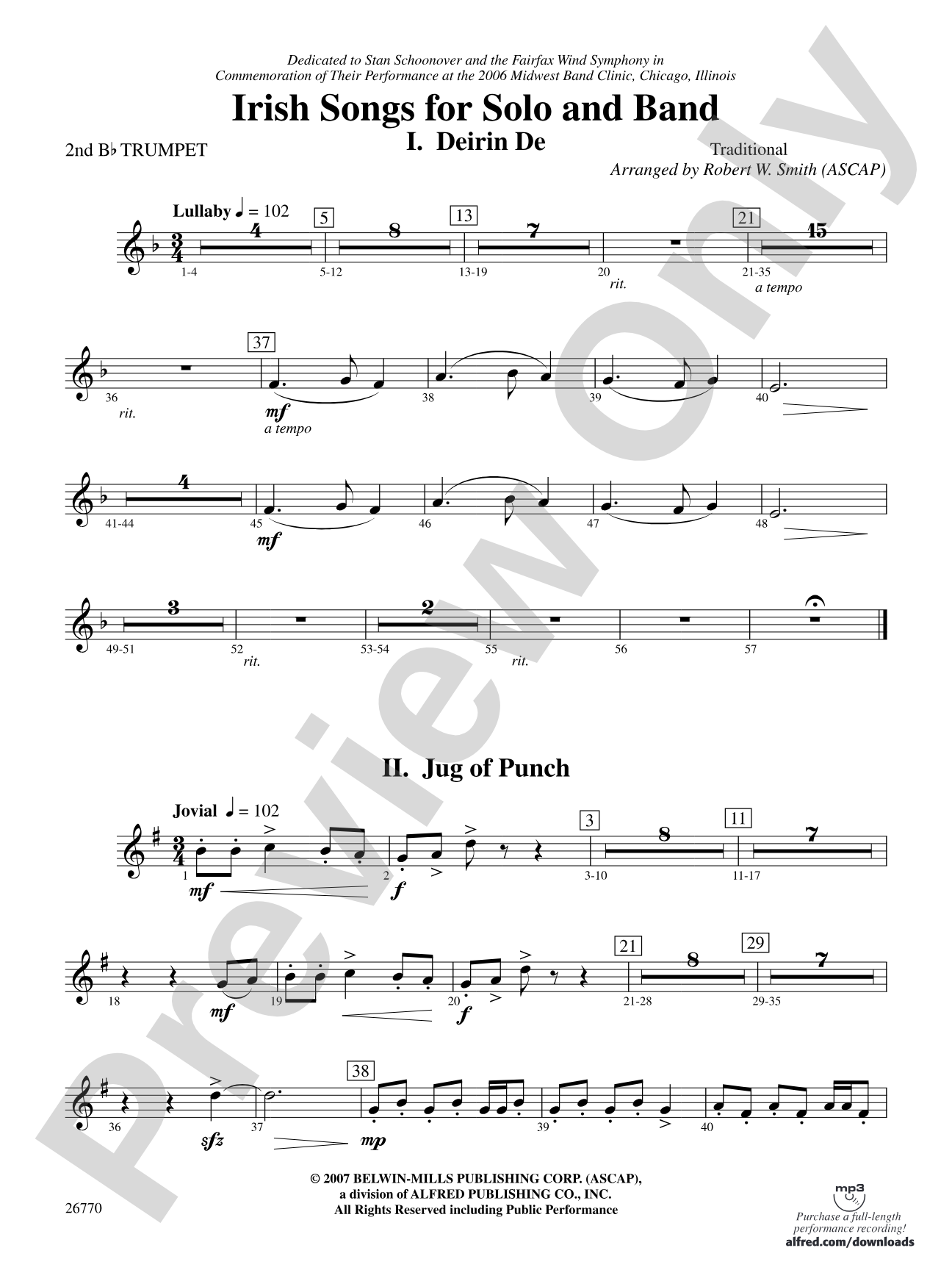 Irish Songs: 2nd B-flat Trumpet