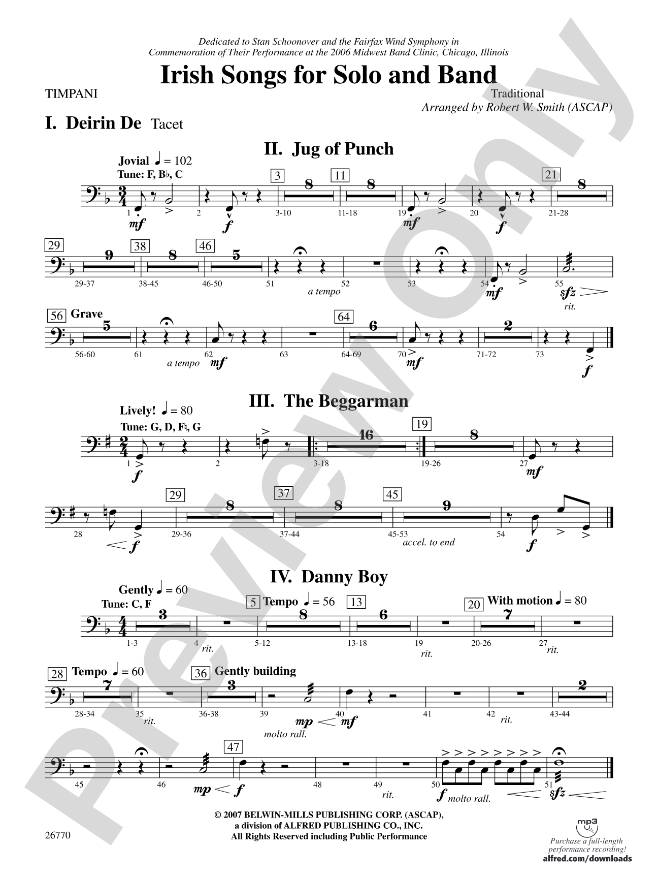 Irish Songs: Timpani