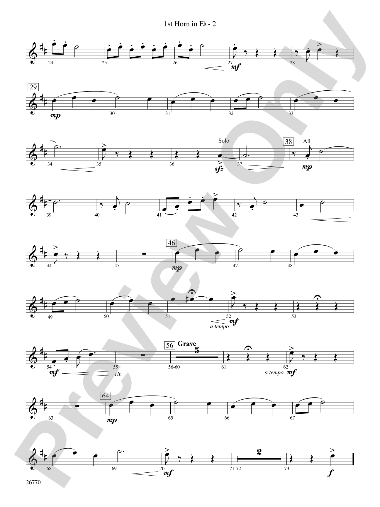 Irish Songs: (wp) 1st Horn in E-flat