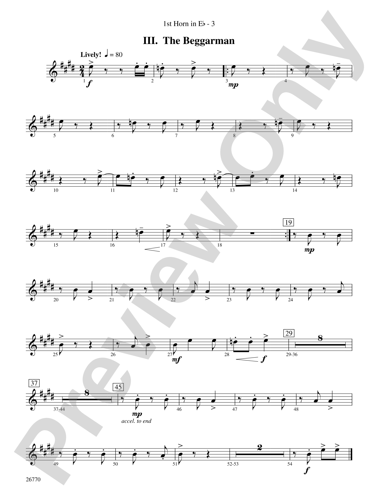 Irish Songs: (wp) 1st Horn in E-flat