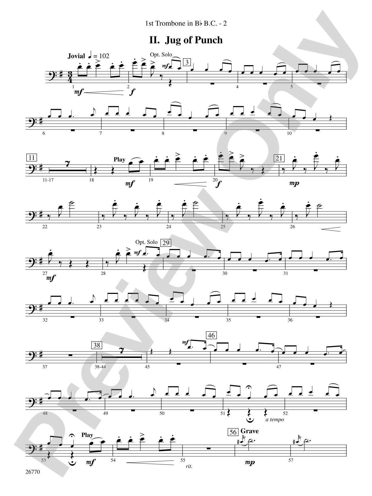 Irish Songs: (wp) 1st B-flat Trombone B.C.