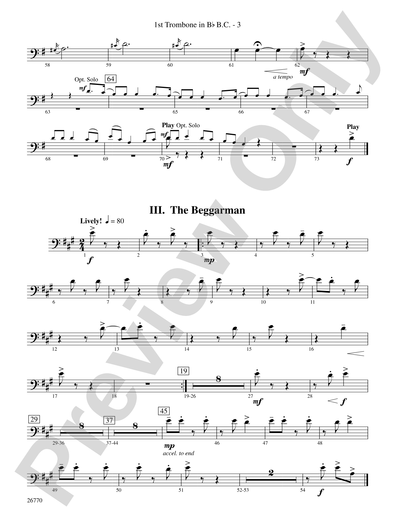 Irish Songs: (wp) 1st B-flat Trombone B.C.