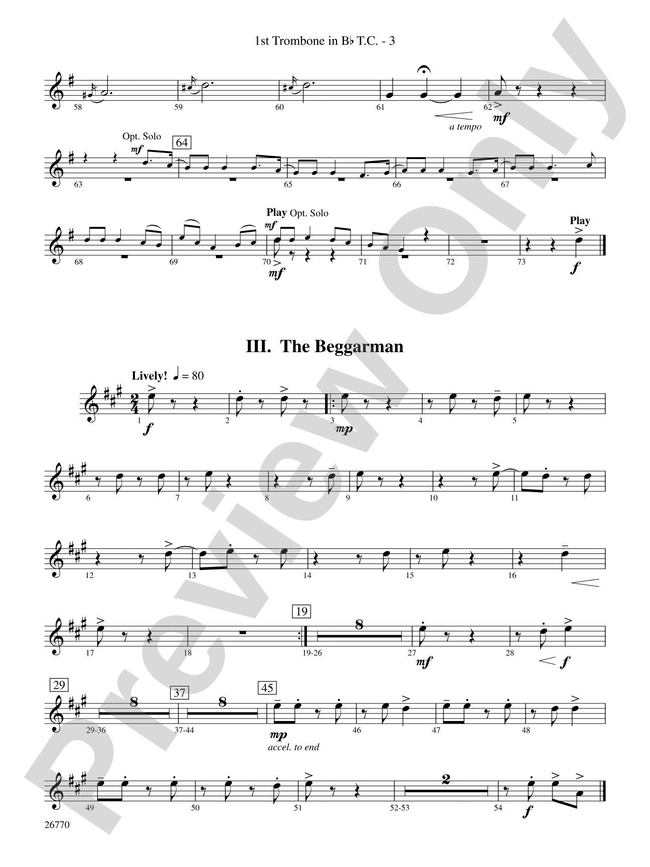 Irish Songs: (wp) 1st B-flat Trombone T.C.