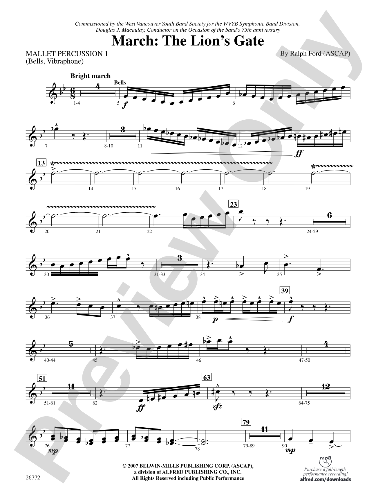 March: The Lion's Gate (Movement 1 from Sea to Sky): Mallets