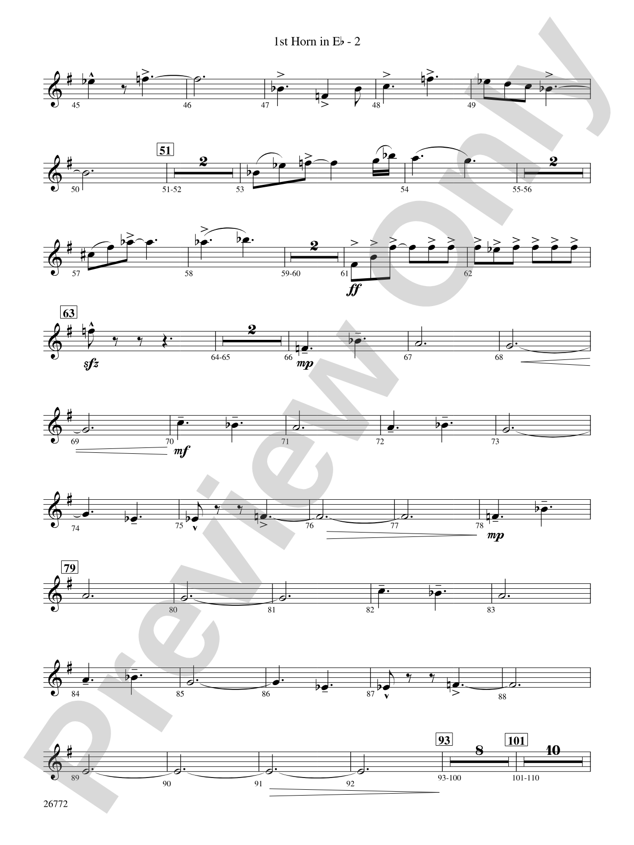 March: (wp) 1st Horn in E-flat