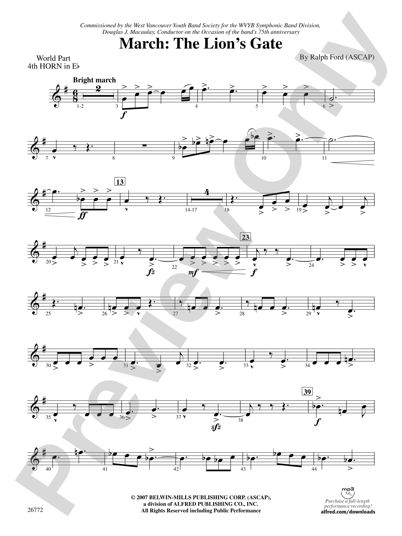 March: (wp) 4th Horn in E-flat