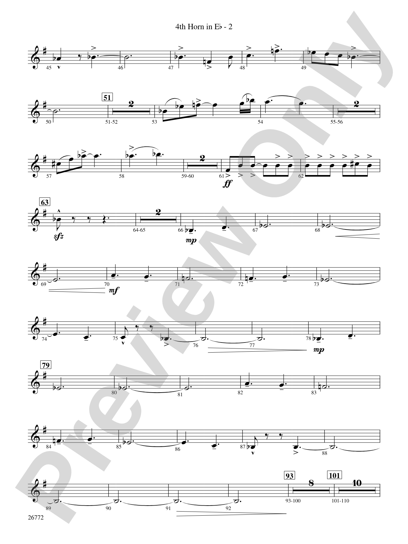 March: (wp) 4th Horn in E-flat