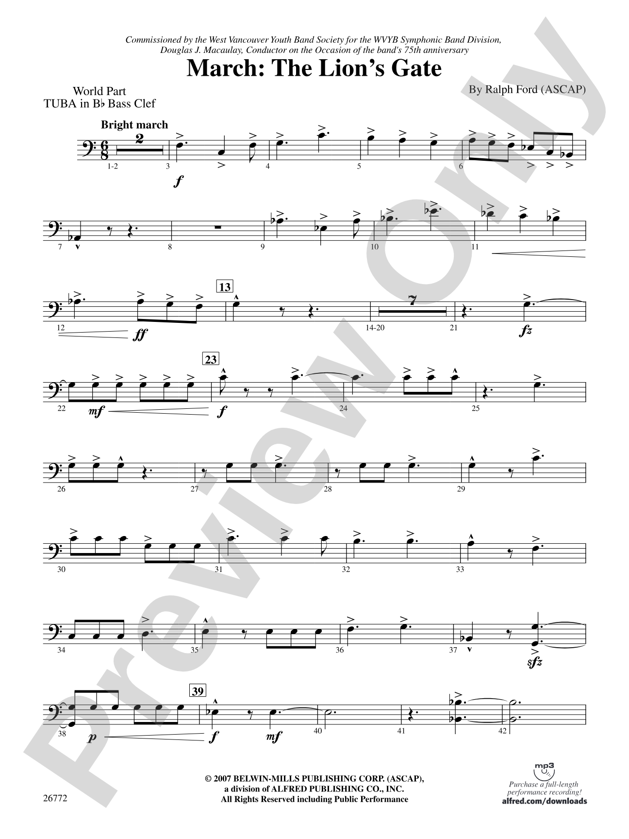 March: (wp) B-flat Tuba B.C.