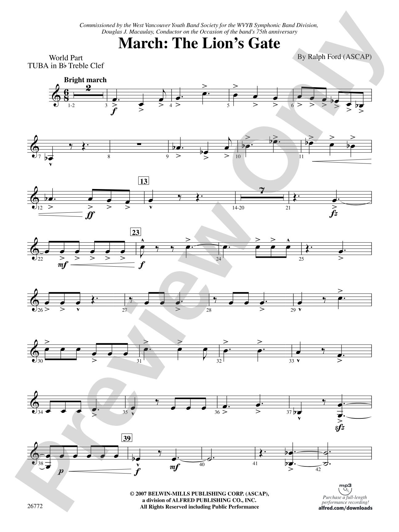 March: (wp) B-flat Tuba T.C.