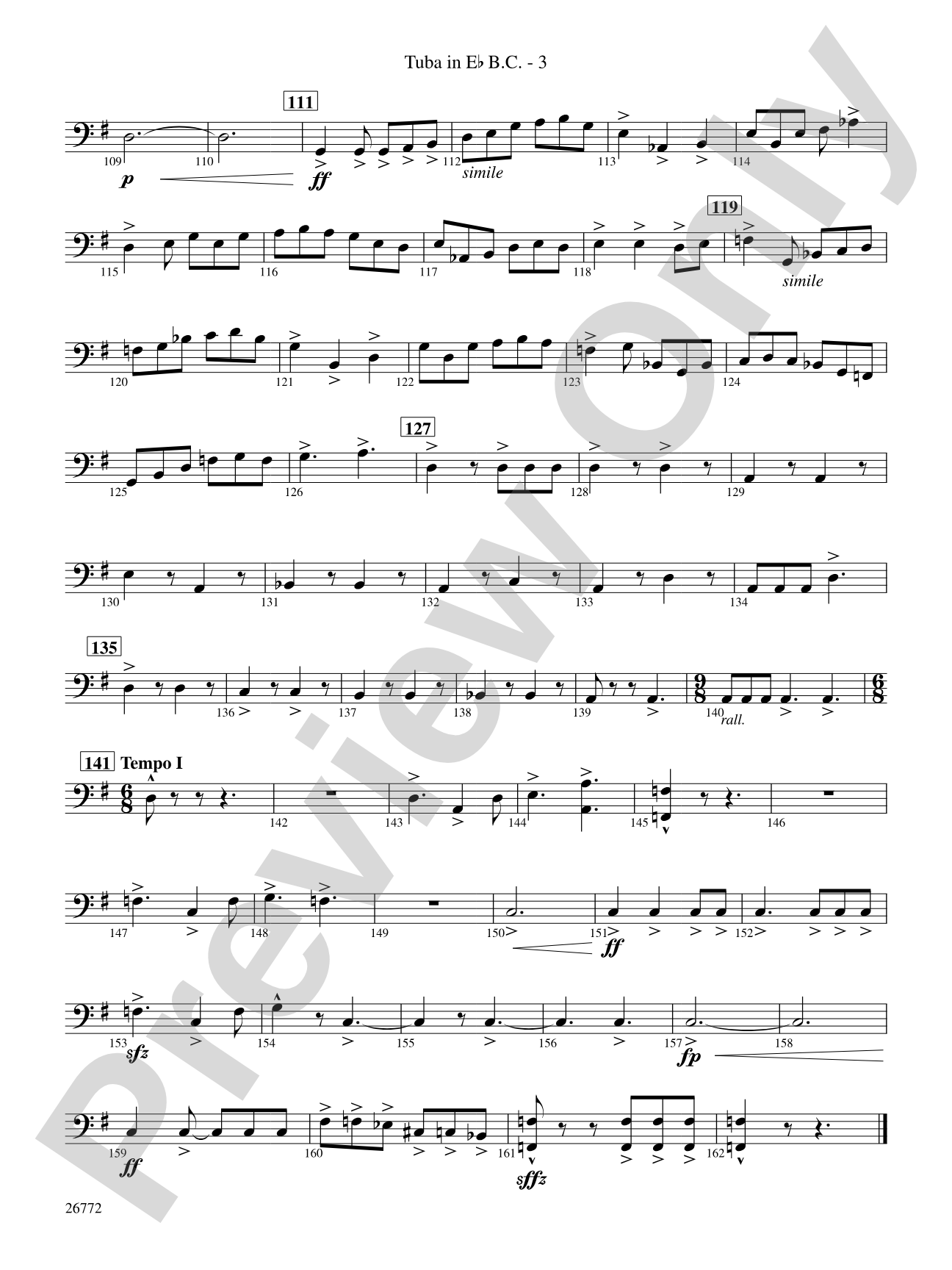March: (wp) E-flat Tuba B.C.