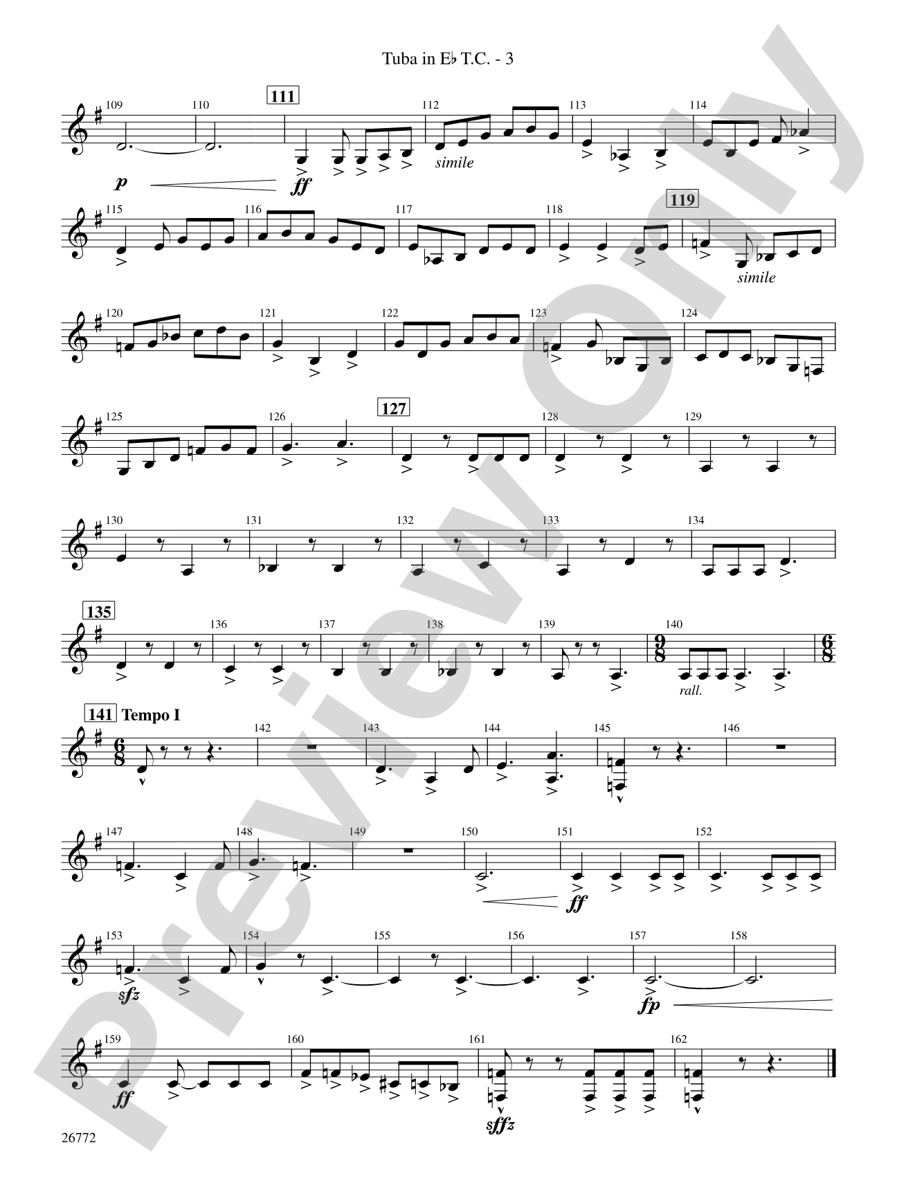 March: (wp) E-flat Tuba T.C.