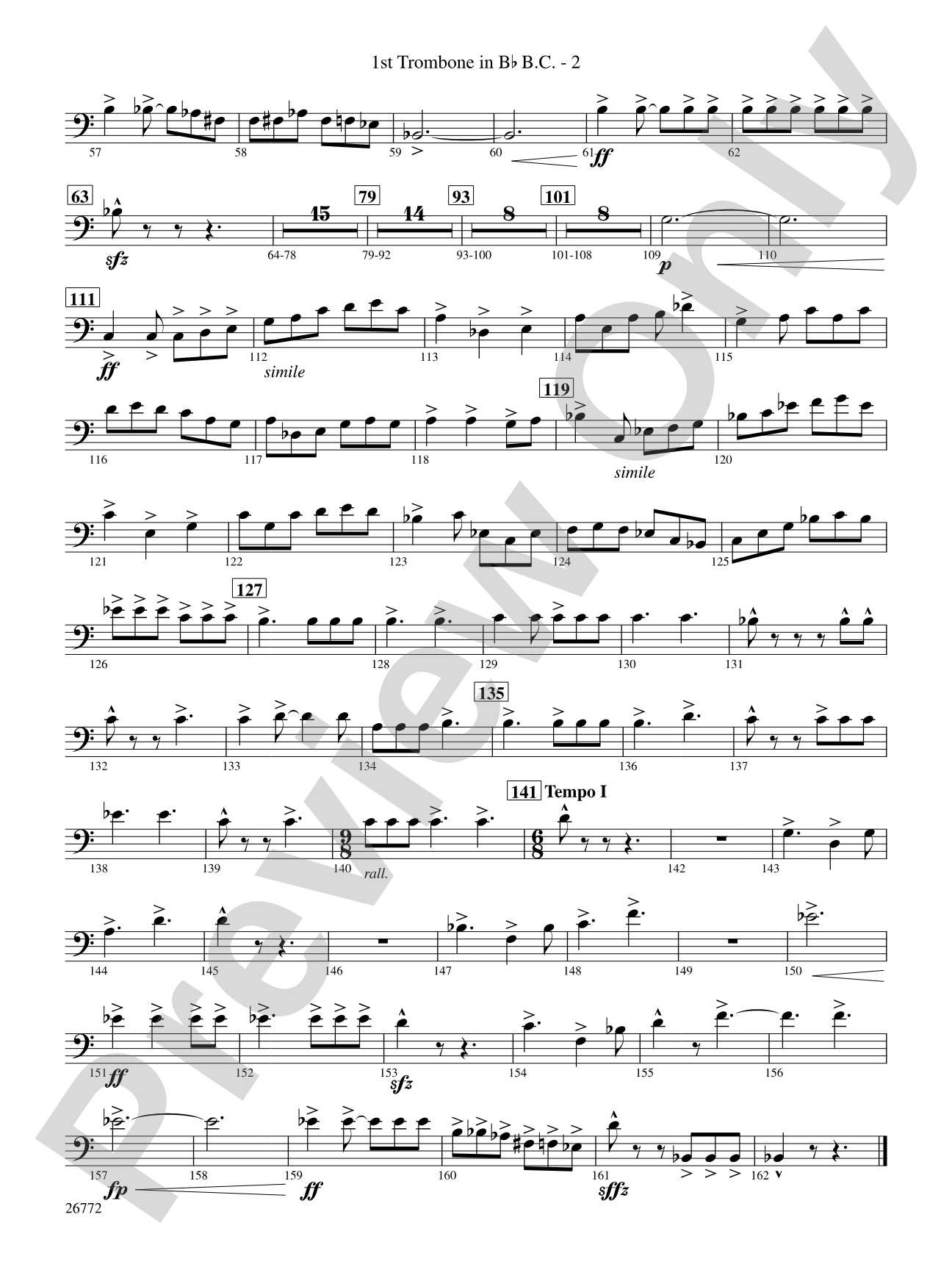 March: (wp) 1st B-flat Trombone B.C.