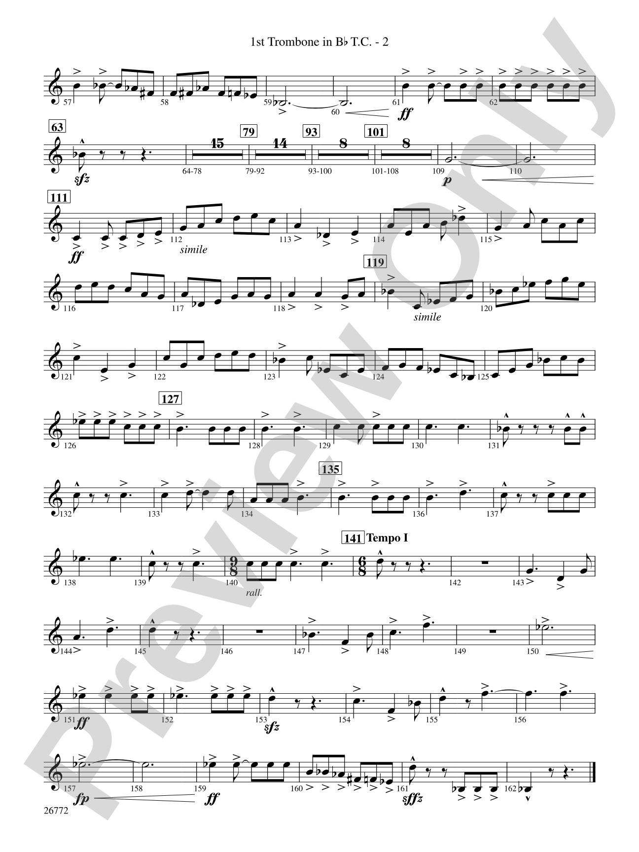 March: (wp) 1st B-flat Trombone T.C.