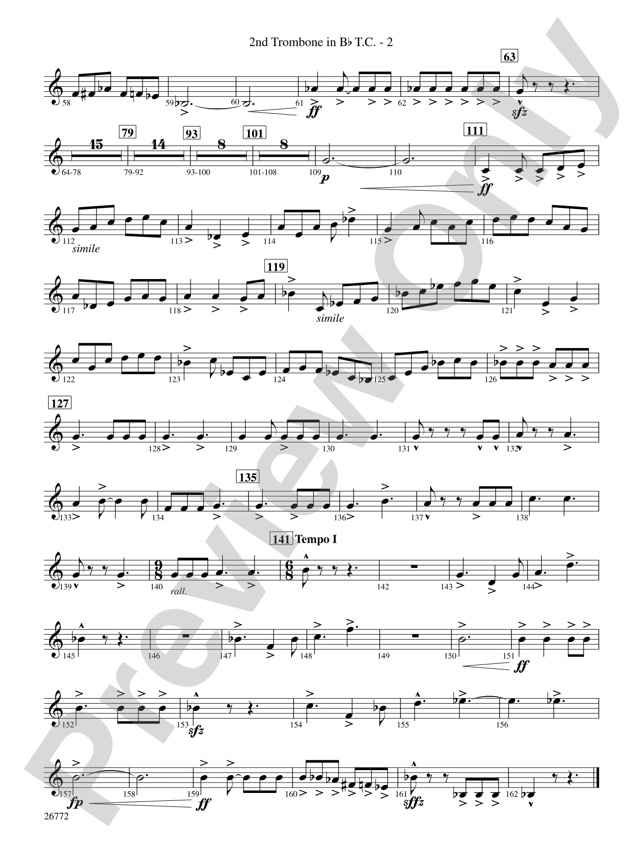 March: (wp) 2nd B-flat Trombone T.C.