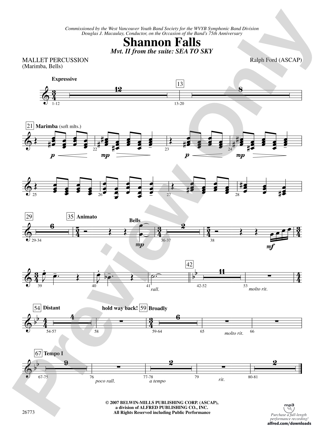 Shannon Falls (Movement 2 from Sea to Sky): Mallets