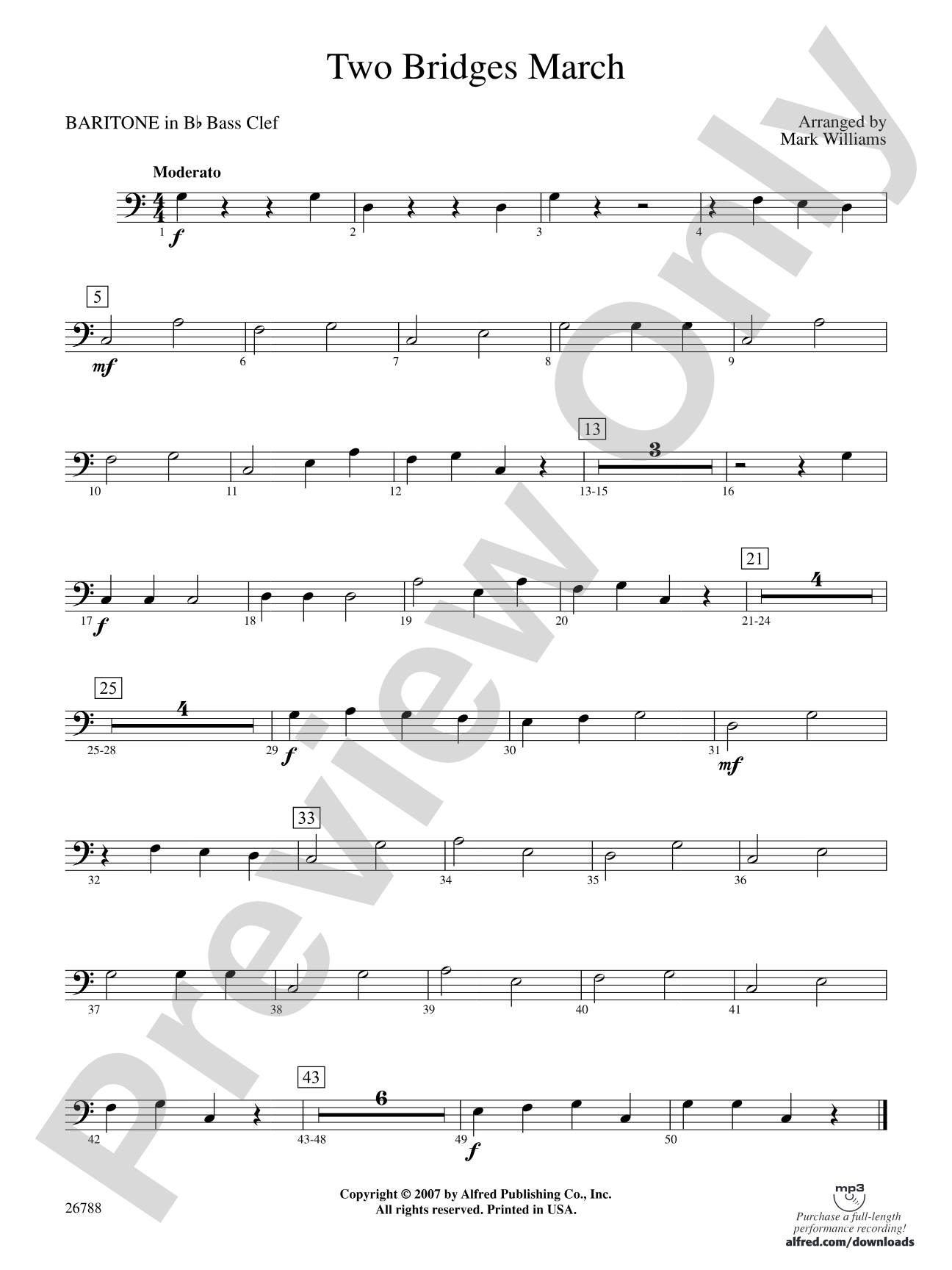 Two Bridges March: (wp) B-flat Baritone B.C.