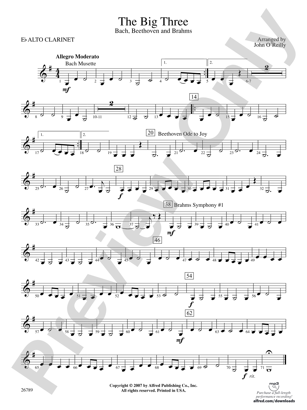 The Big Three: E-flat Alto Clarinet