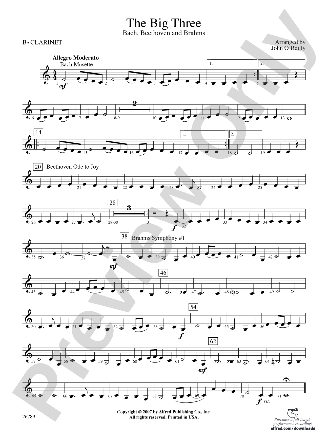 The Big Three: 1st B-flat Clarinet