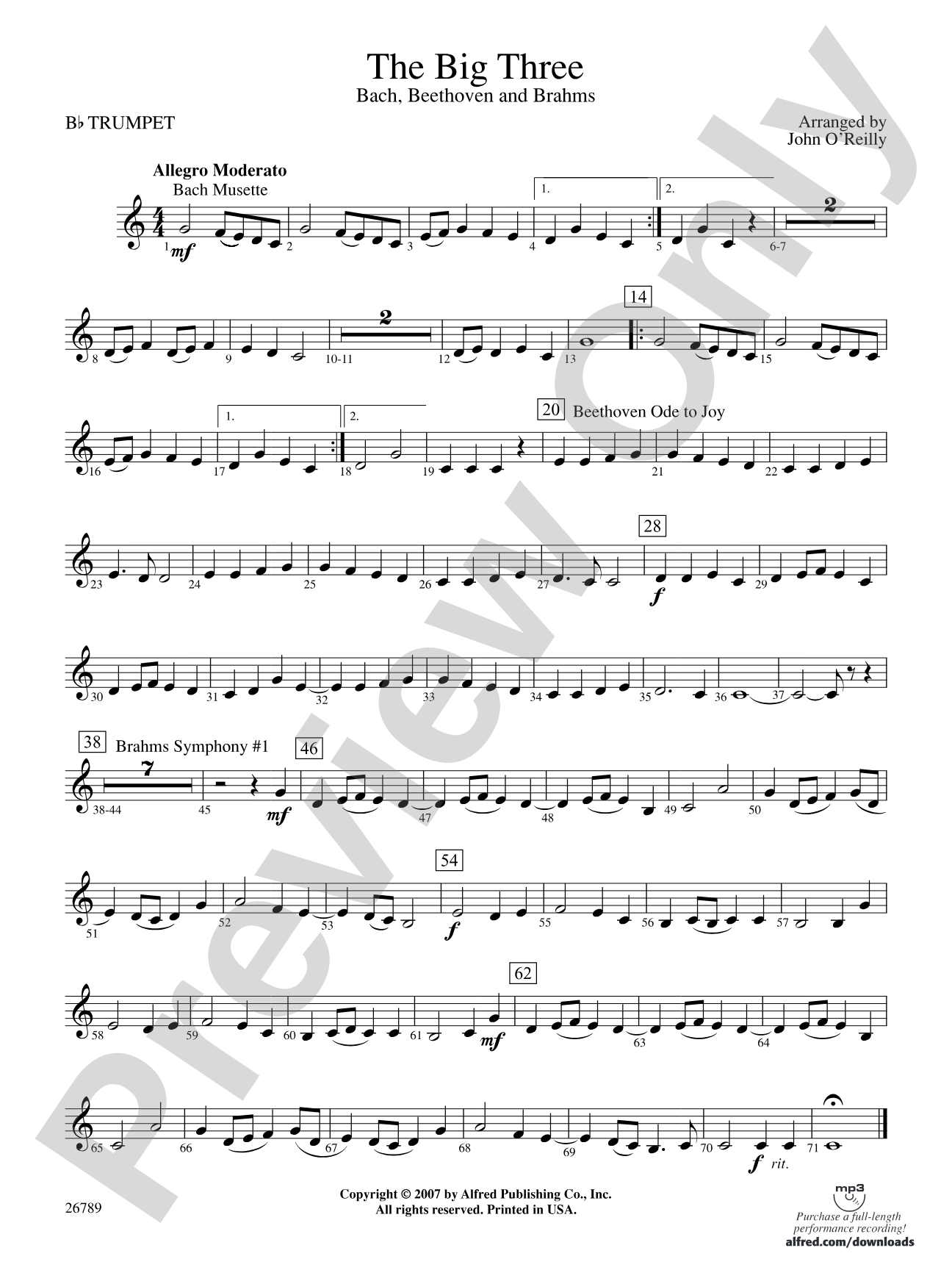 The Big Three: 1st B-flat Trumpet