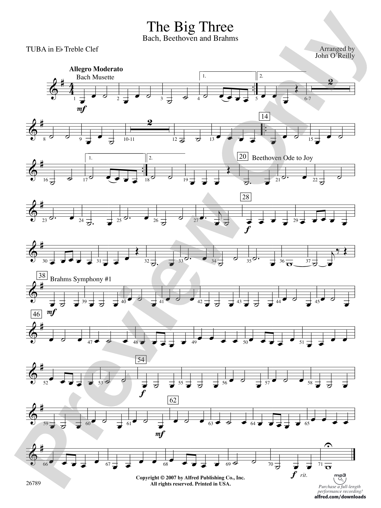 The Big Three: (wp) E-flat Tuba T.C.